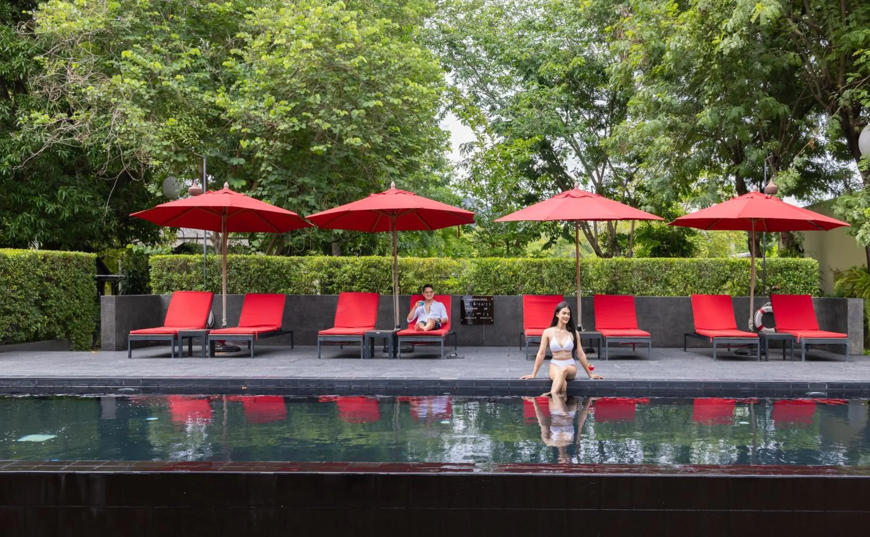 Swimming pool in U Inchantree Kanchanaburi Swimming pool in U Inchantree Kanchanaburi