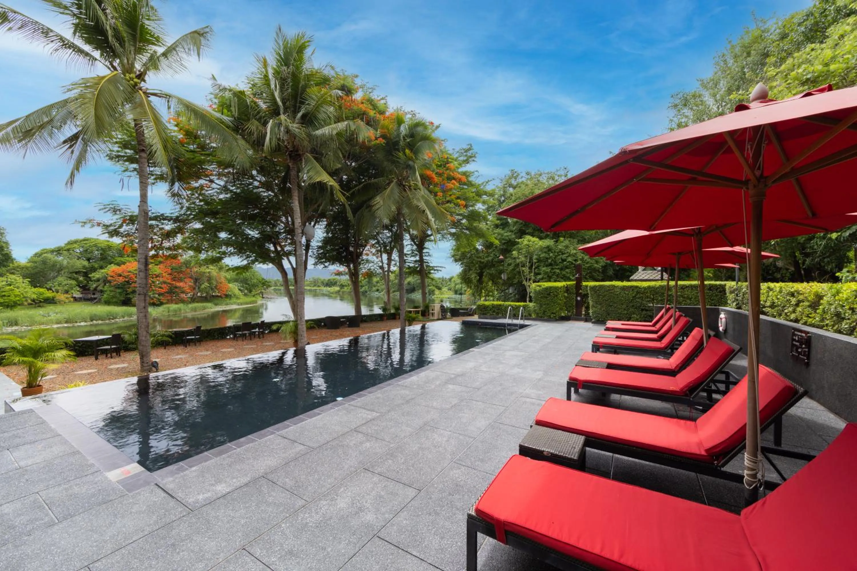 Swimming pool in U Inchantree Kanchanaburi