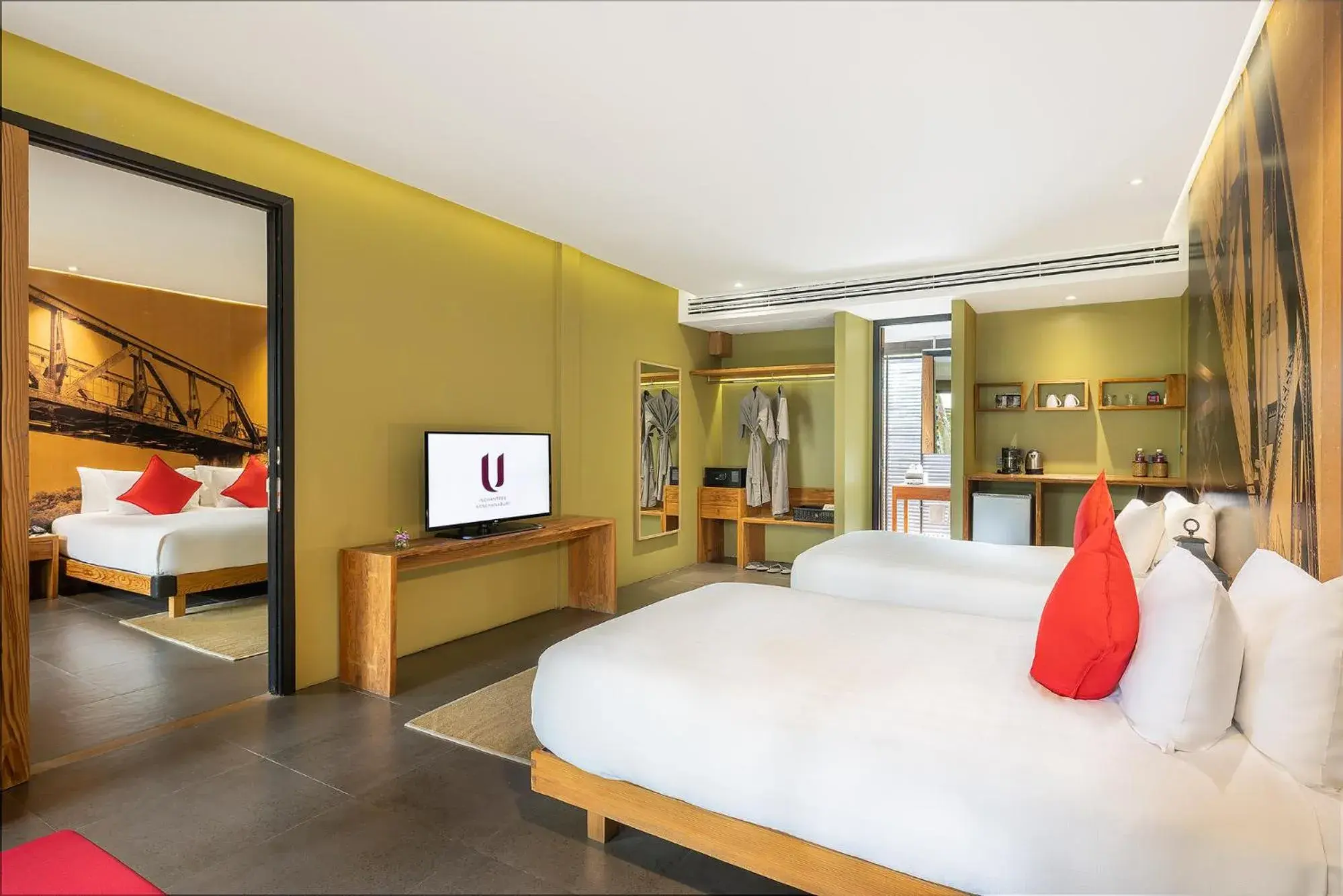 Deluxe Connecting Garden View ( 24 hours Use of Room ) in U Inchantree Kanchanaburi Deluxe Connecting Garden View ( 24 hours Use of Room ) in U Inchantree Kanchanaburi