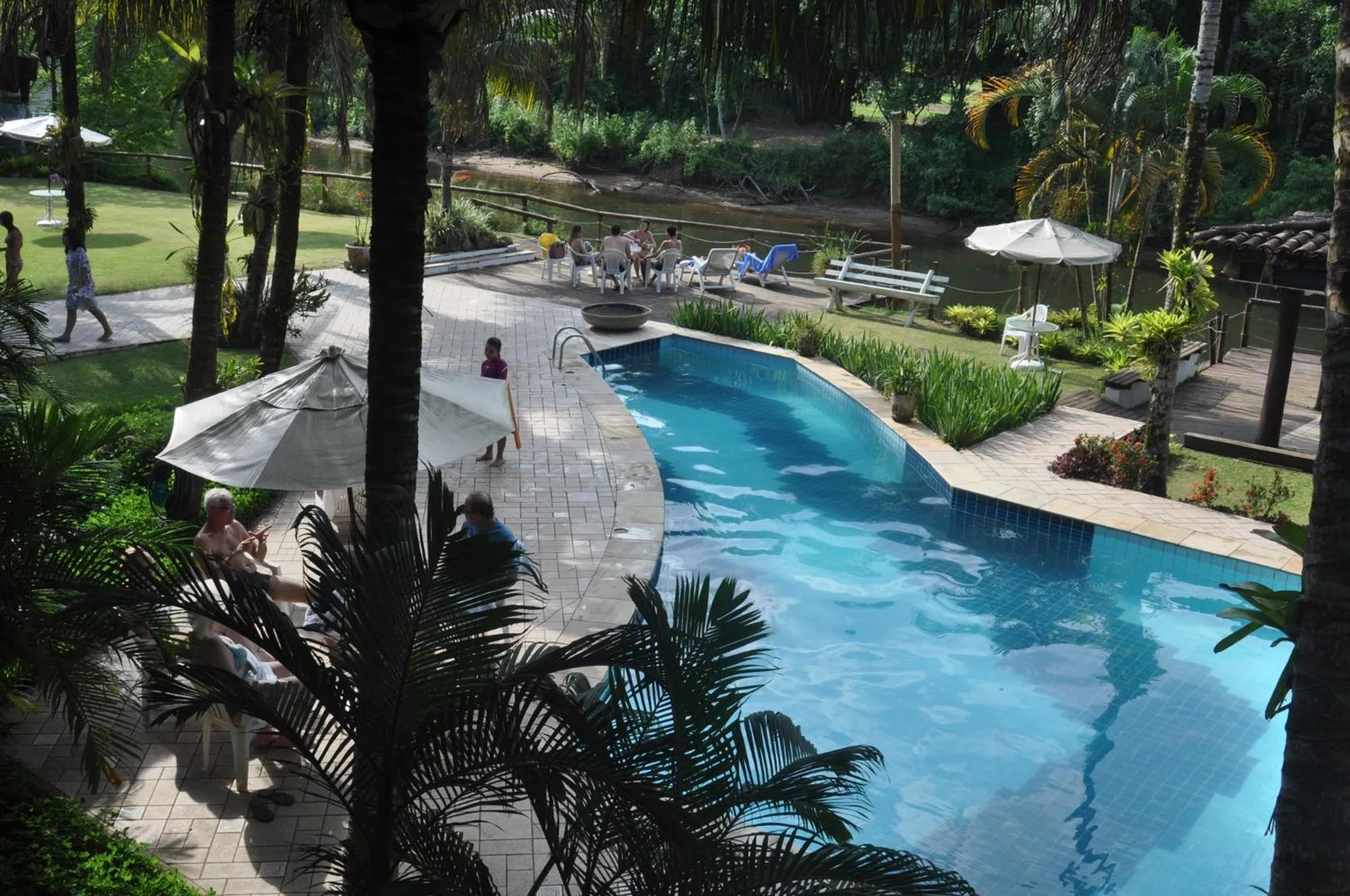 Pool view in Pousada Águas de Parati