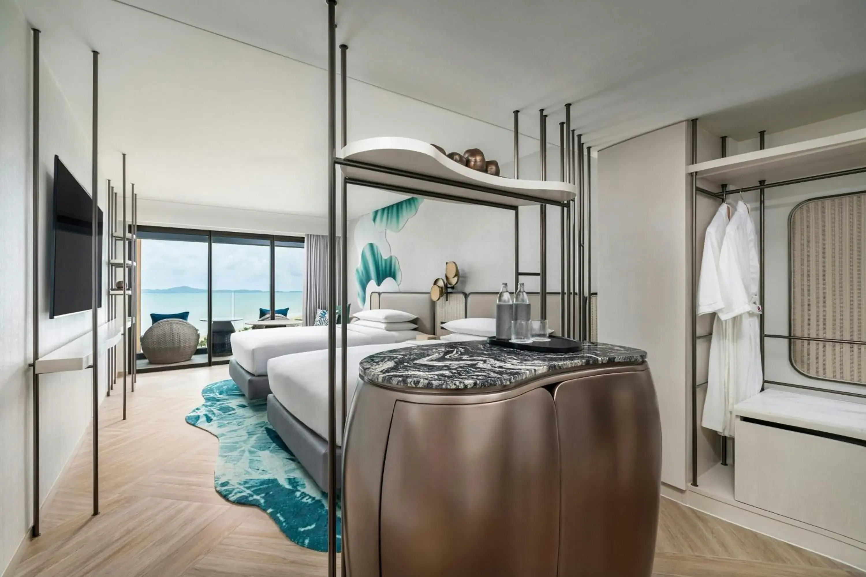 Premium Deluxe, Guest Room, 2 Double, Sea View, Balcony in Pattaya Marriott Resort and Spa Premium Deluxe, Guest Room, 2 Double, Sea View, Balcony in Pattaya Marriott Resort and Spa