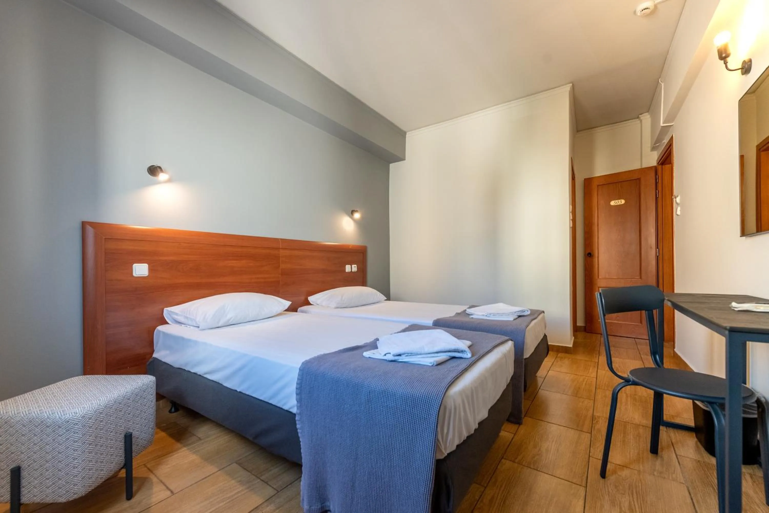 Photo of the whole room, Bed in Stalis Hotel