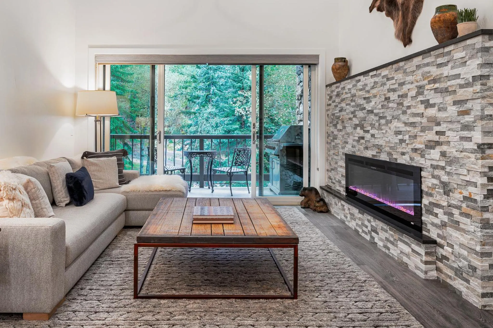 Living room in Creekside at Beaver Creek