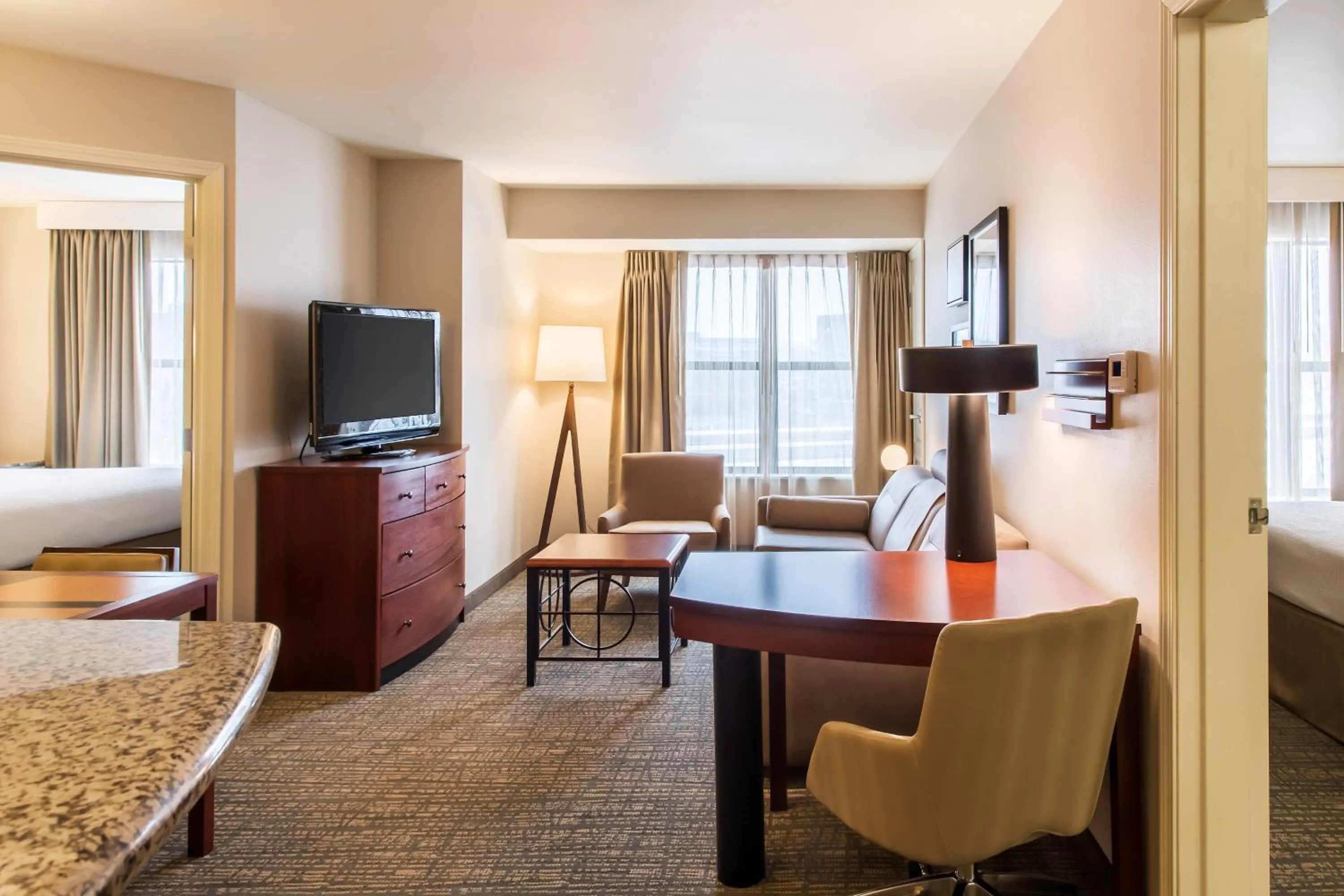 Living room, Bed in Residence Inn Lexington Keeneland/Airport