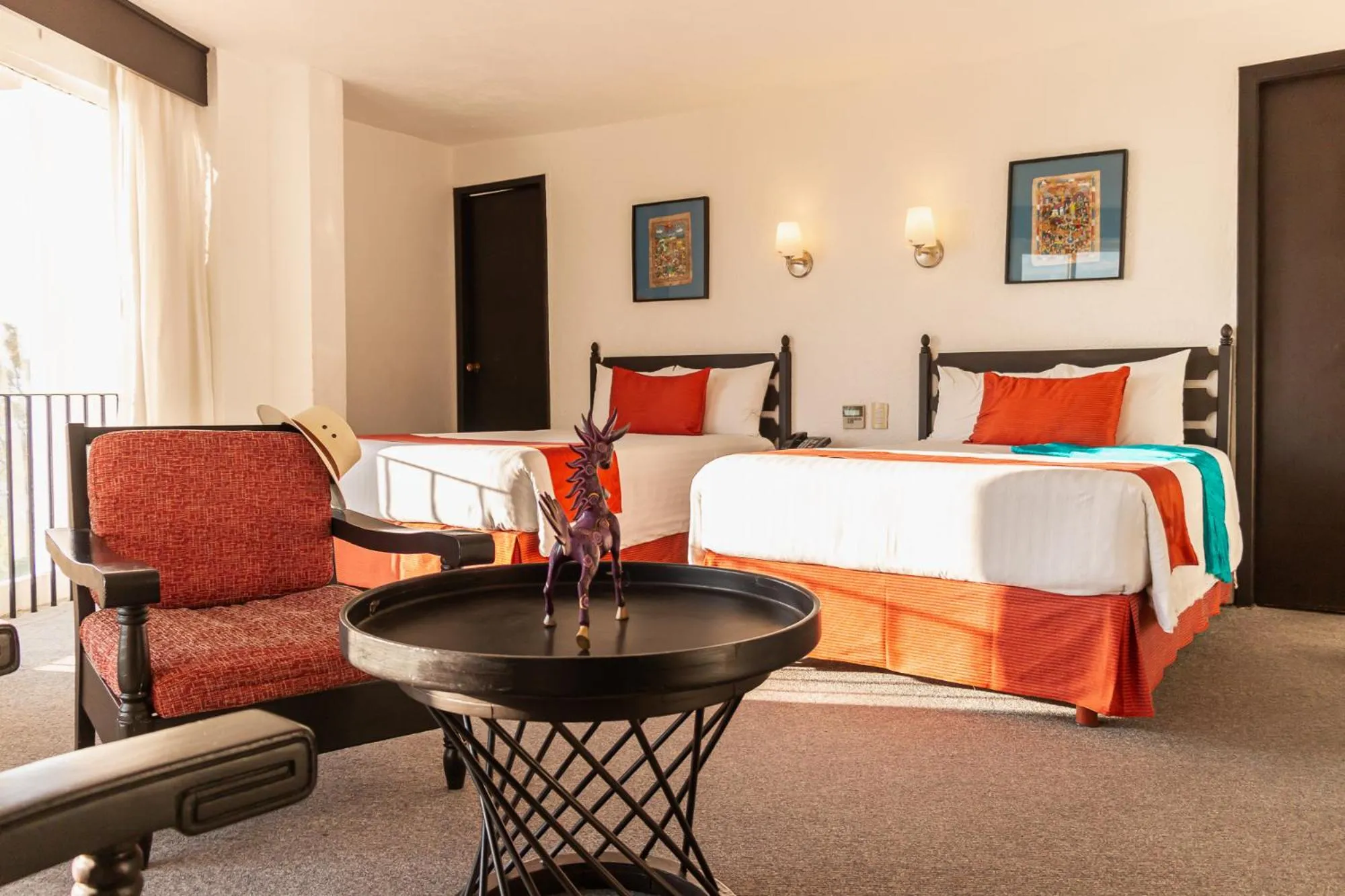 Bedroom, Bed in Hotel Victoria Oaxaca