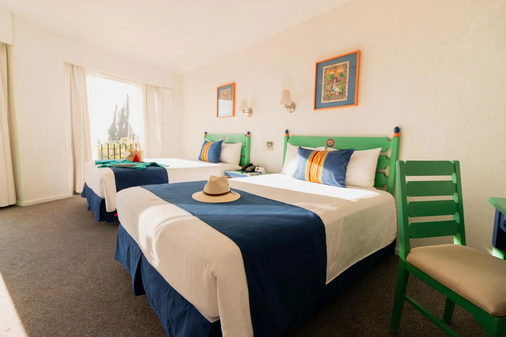 Bedroom, Bed in Hotel Victoria Oaxaca