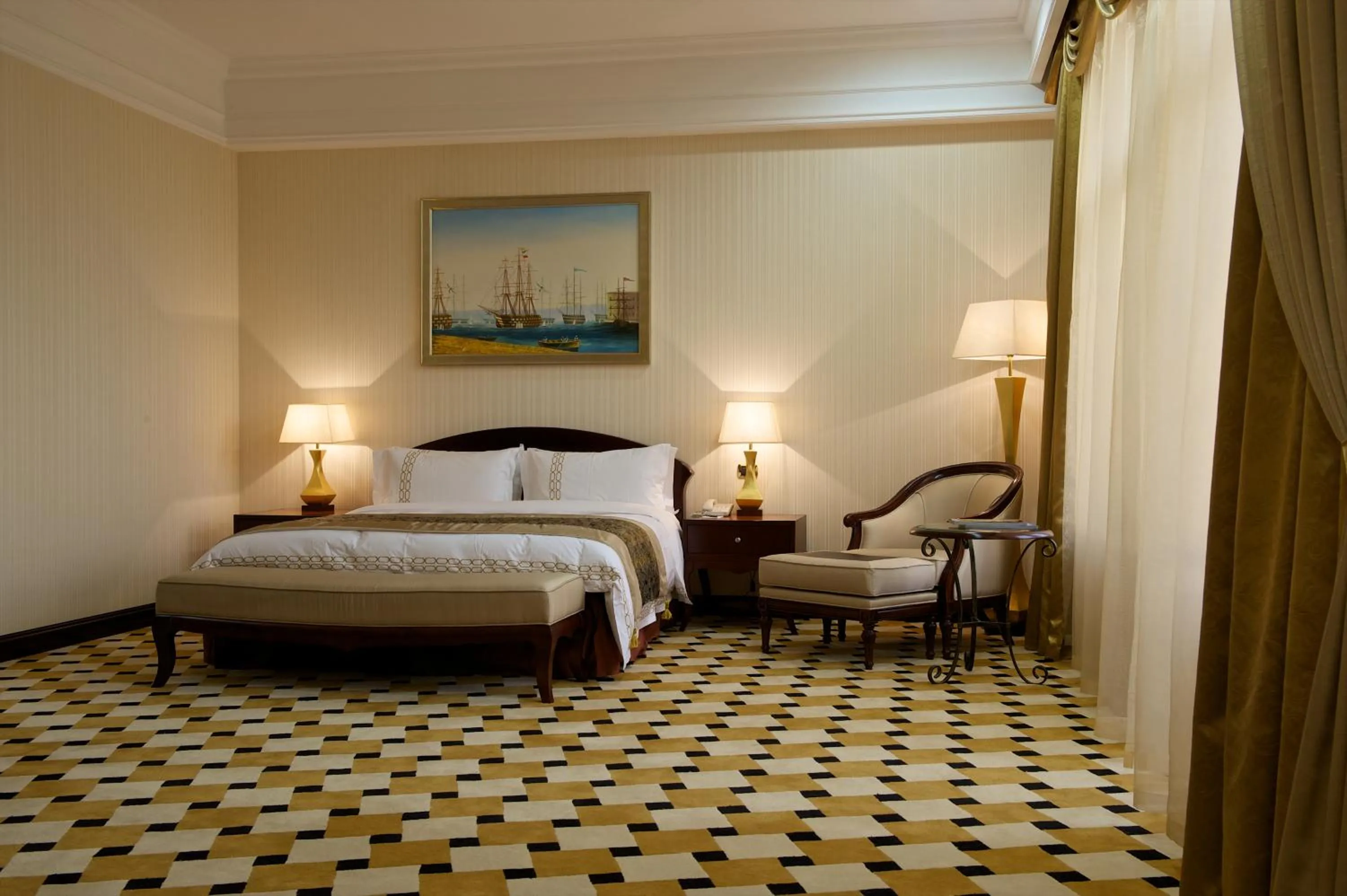 Bed in Royal Tulip Almaty Hotel