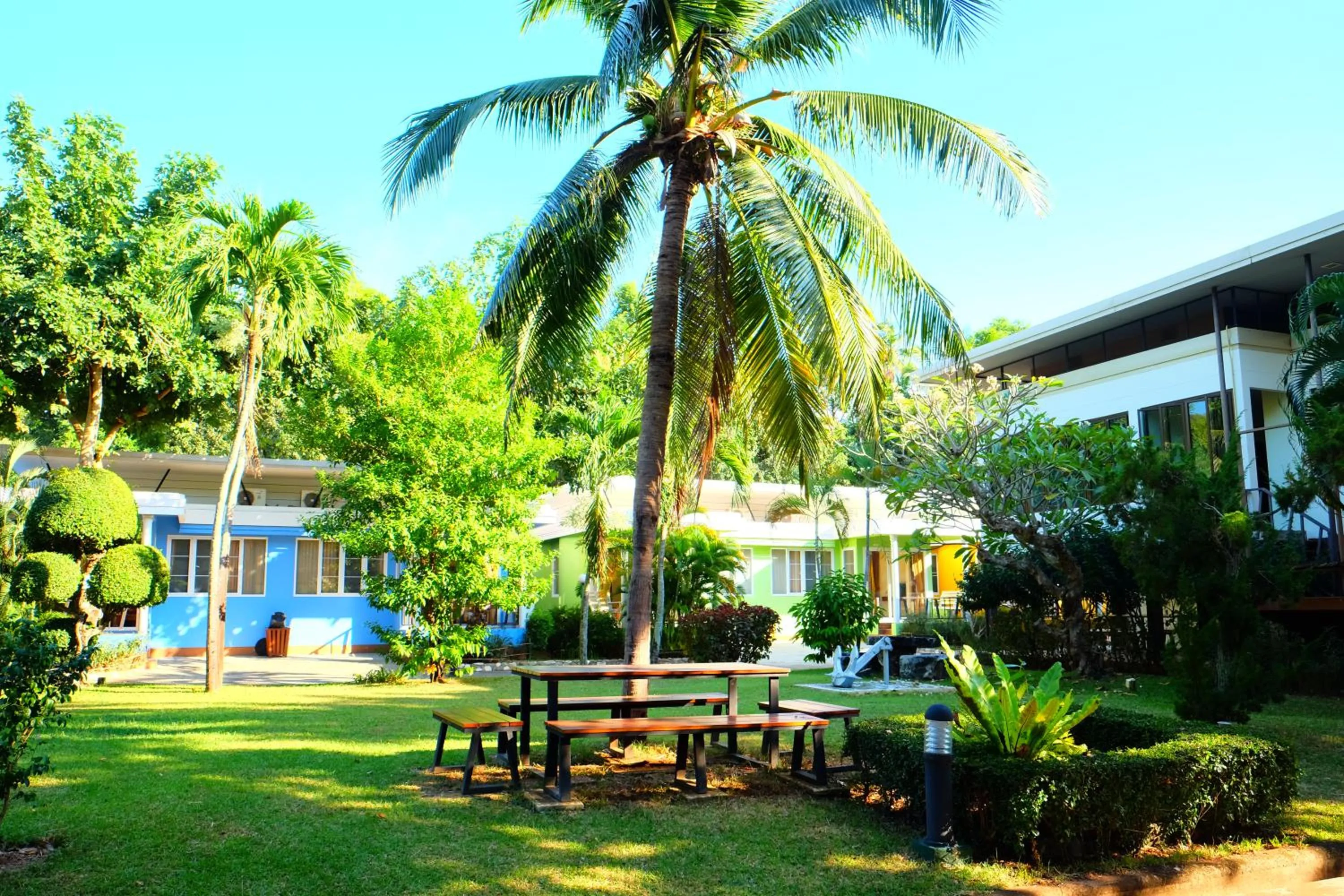 Patio in New Travel Beach Hotel & Resort
