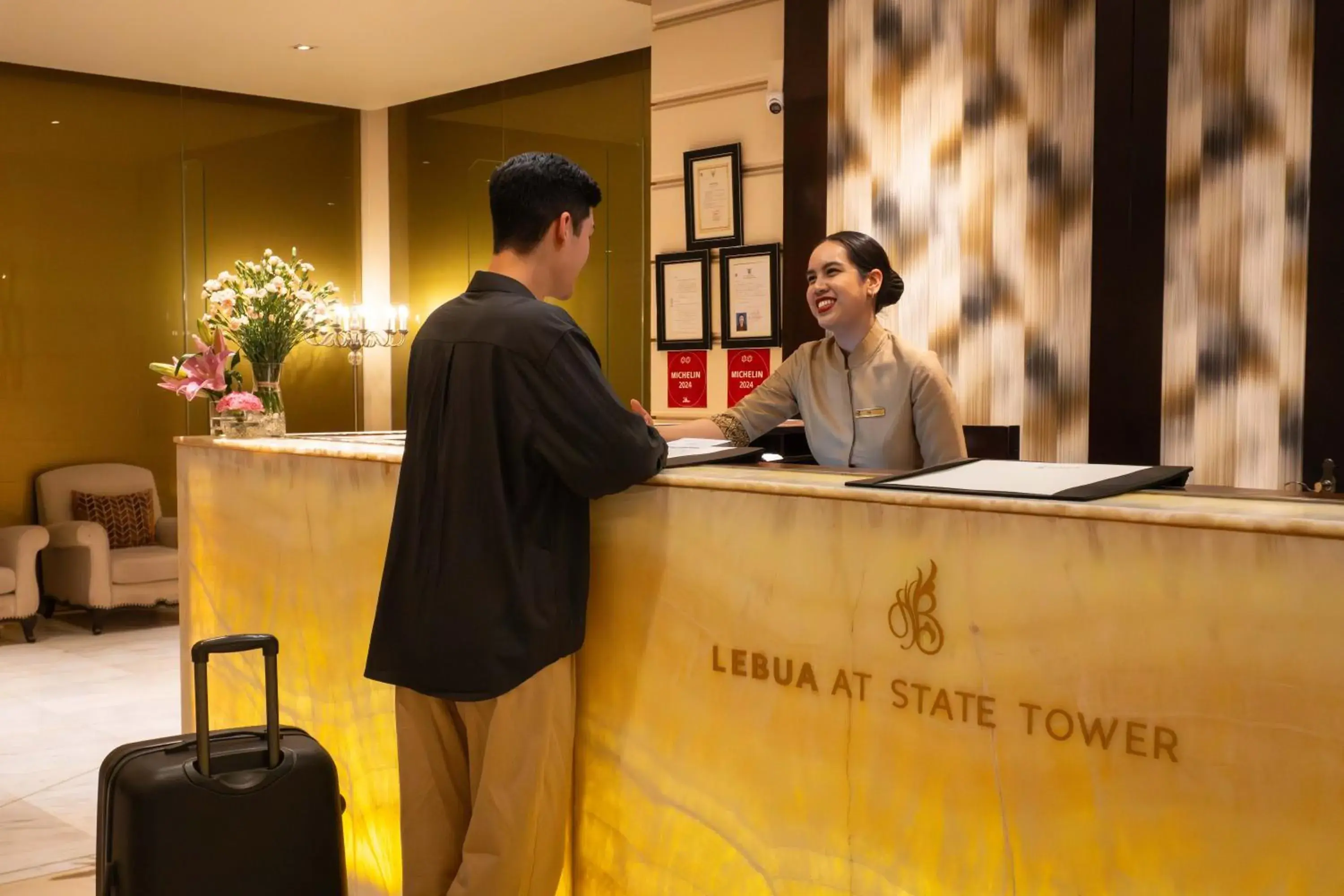 Lobby or reception in lebua at State Tower Lobby or reception in lebua at State Tower