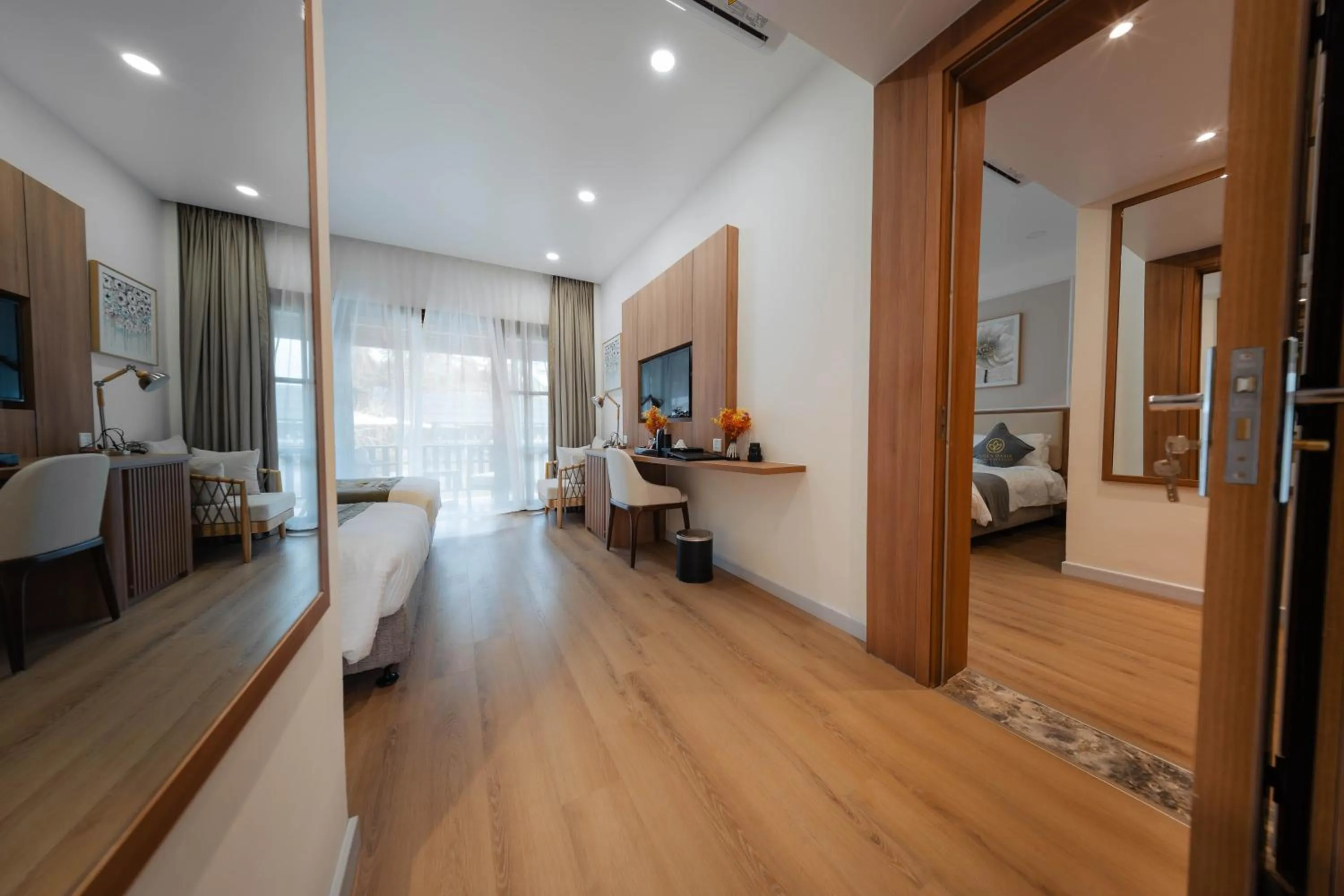 Living room, Bed in Villa Oasis