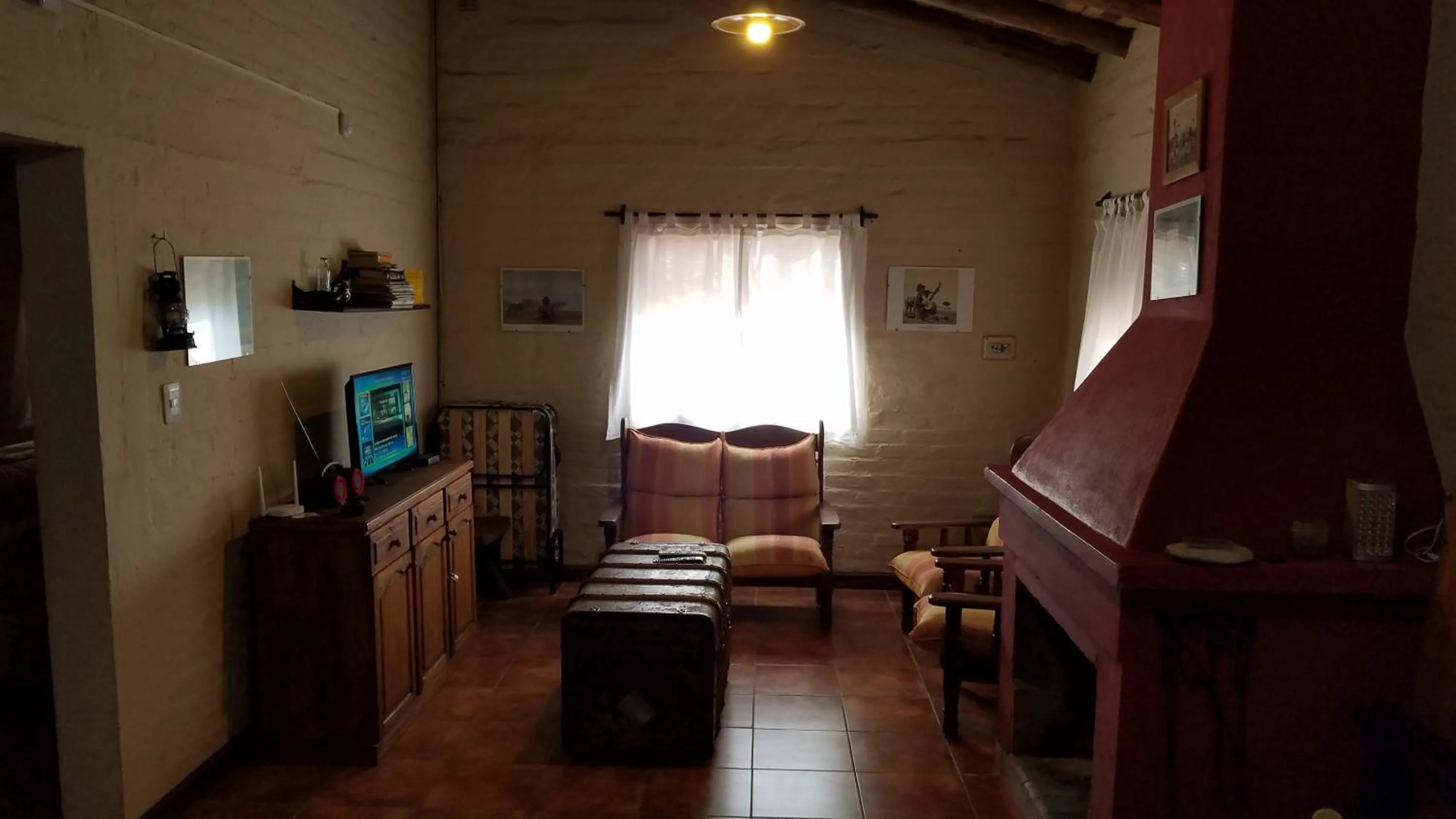 Seating area, Bed in Cabaña del Alto Tupungato
