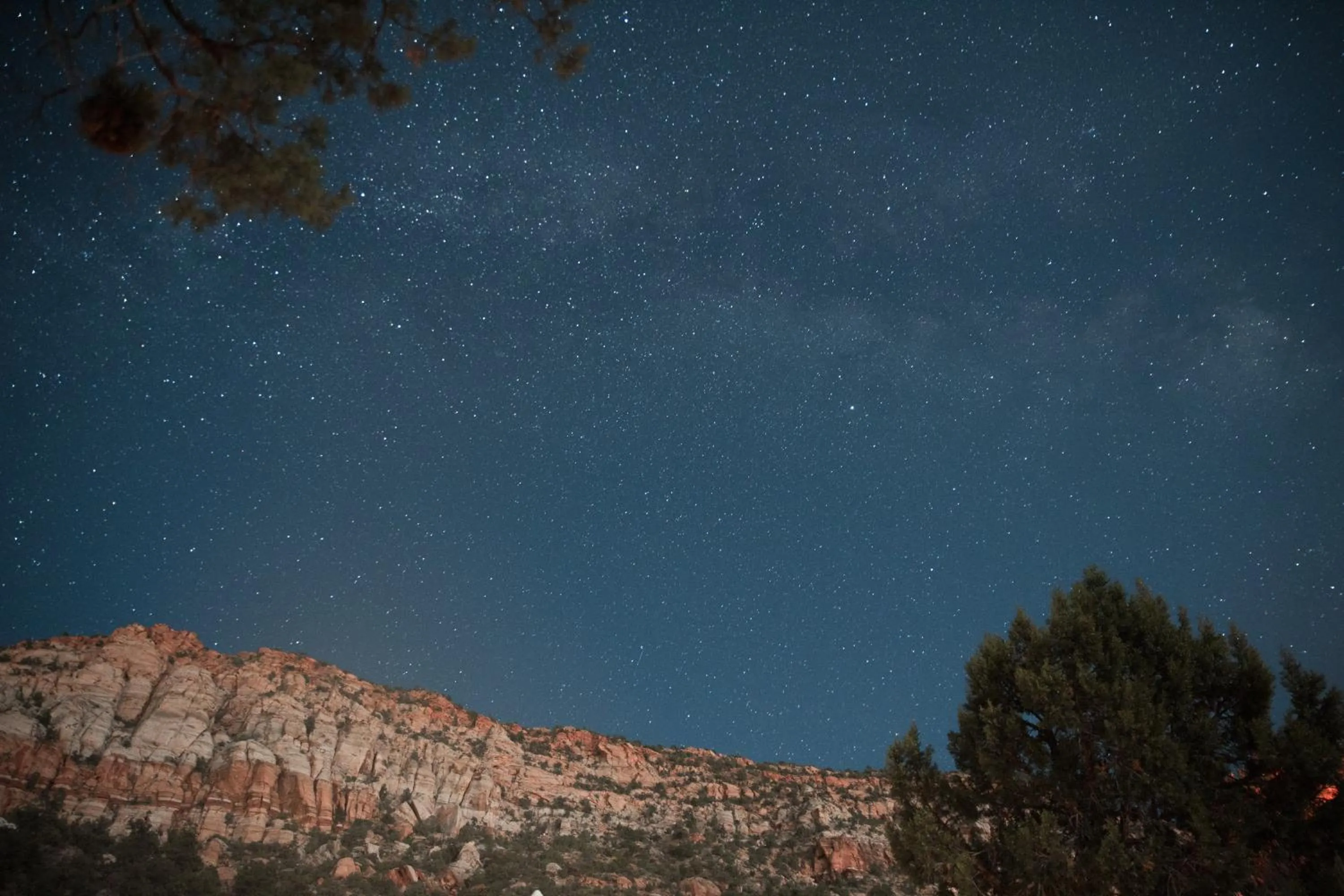 Night in Zion View Camping