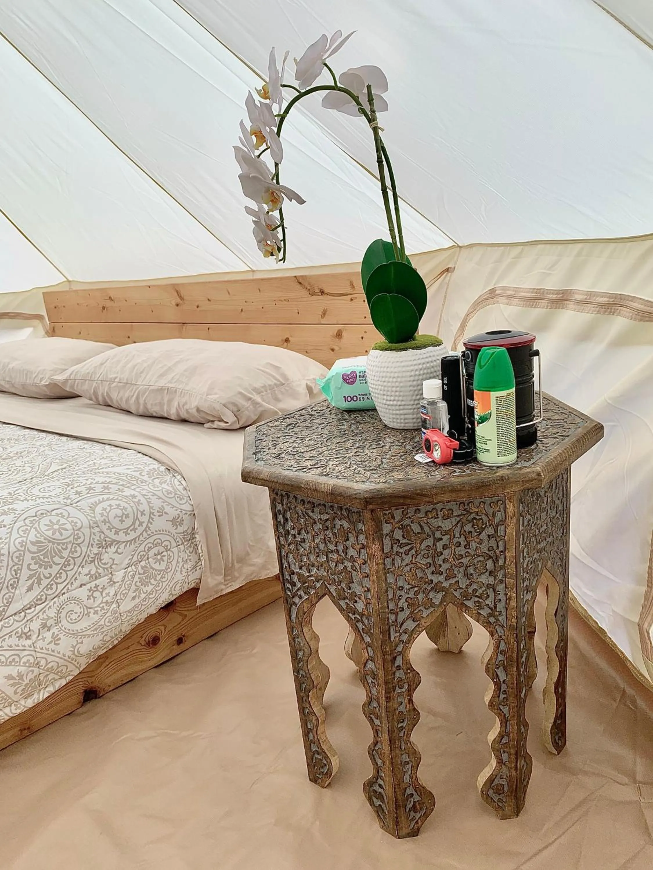 Bed in Zion View Camping