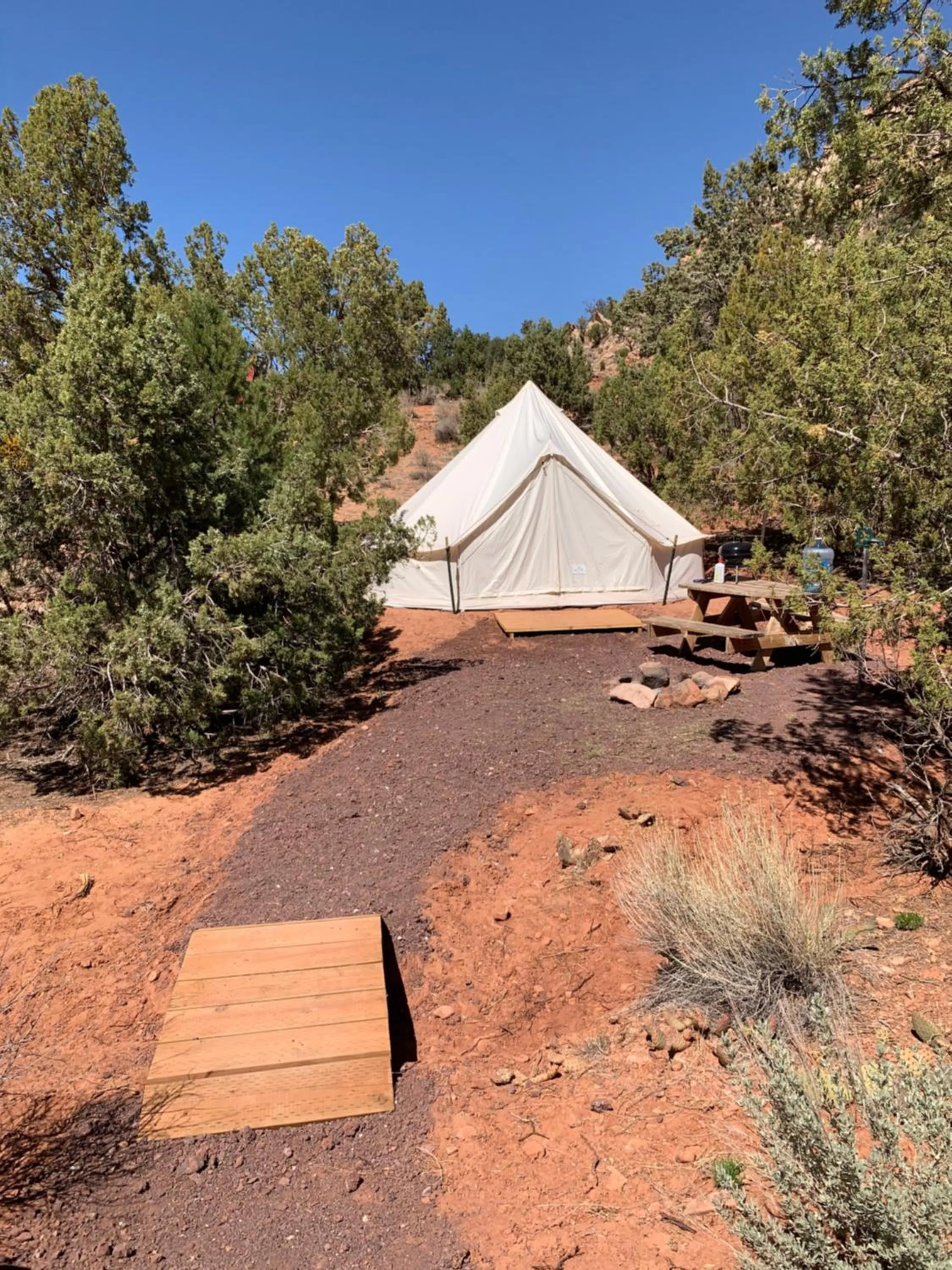 Bed in Zion View Camping