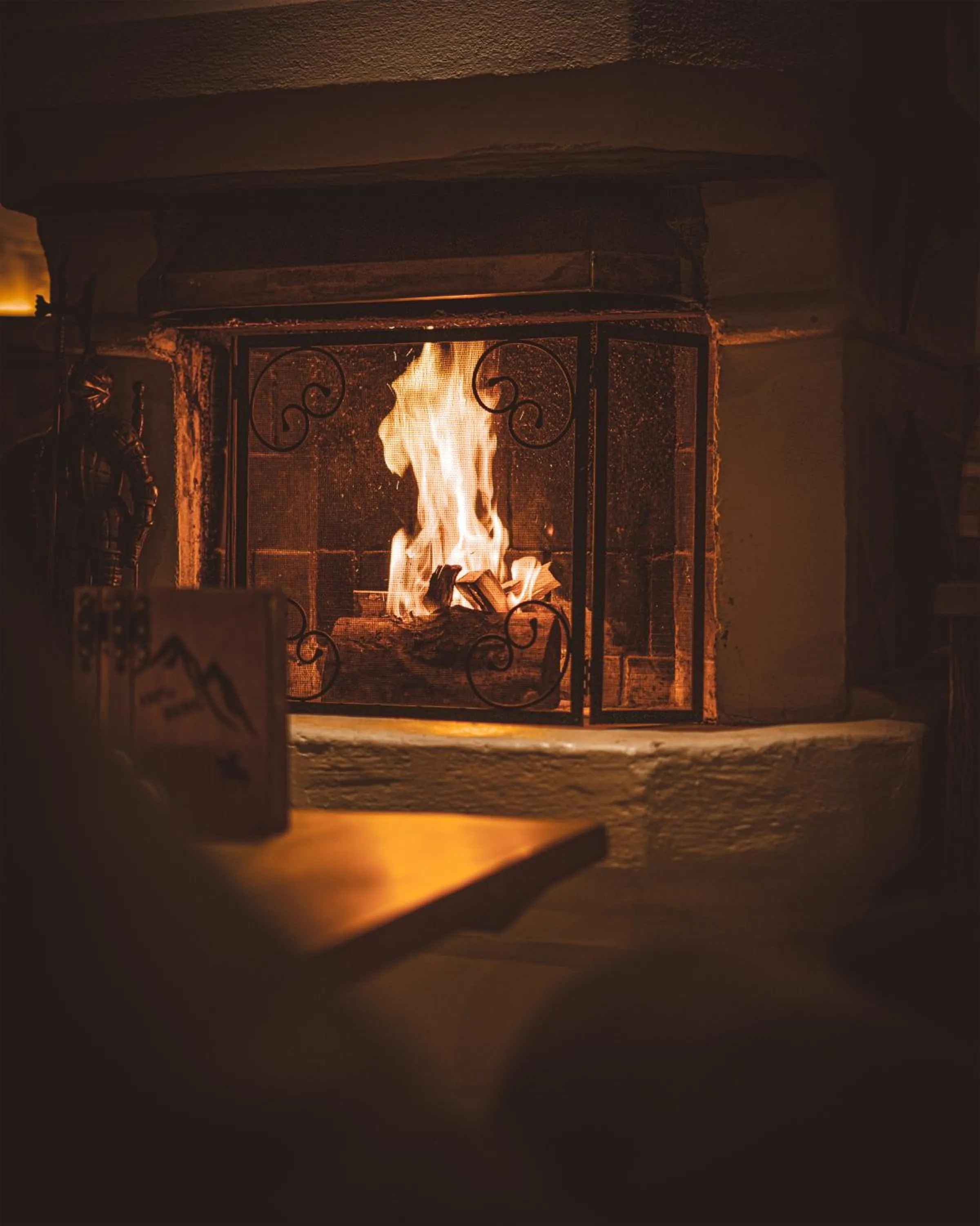fireplace in Hotel "Zum Ritter"
