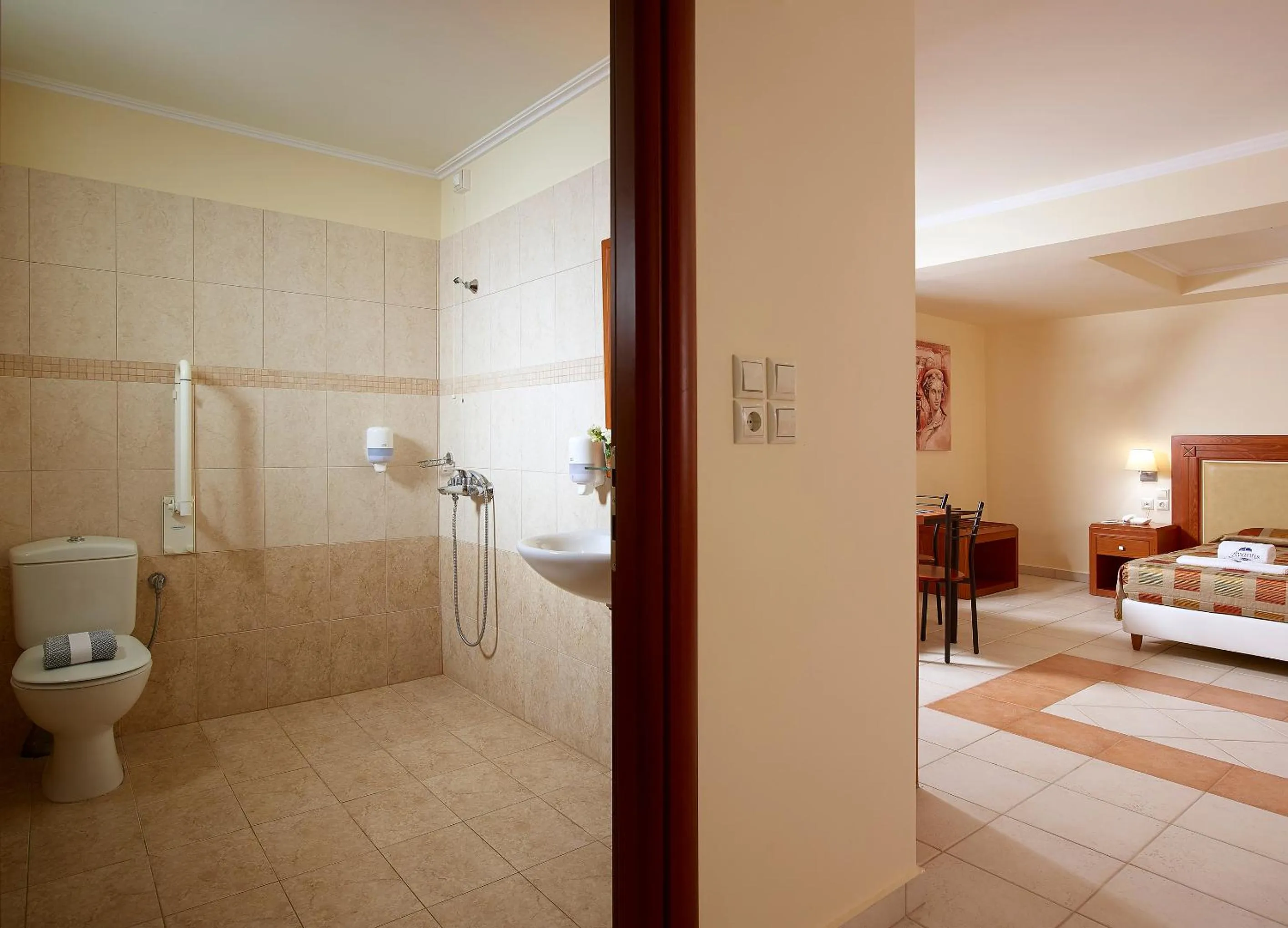 Shower in Avantis Suites Hotel