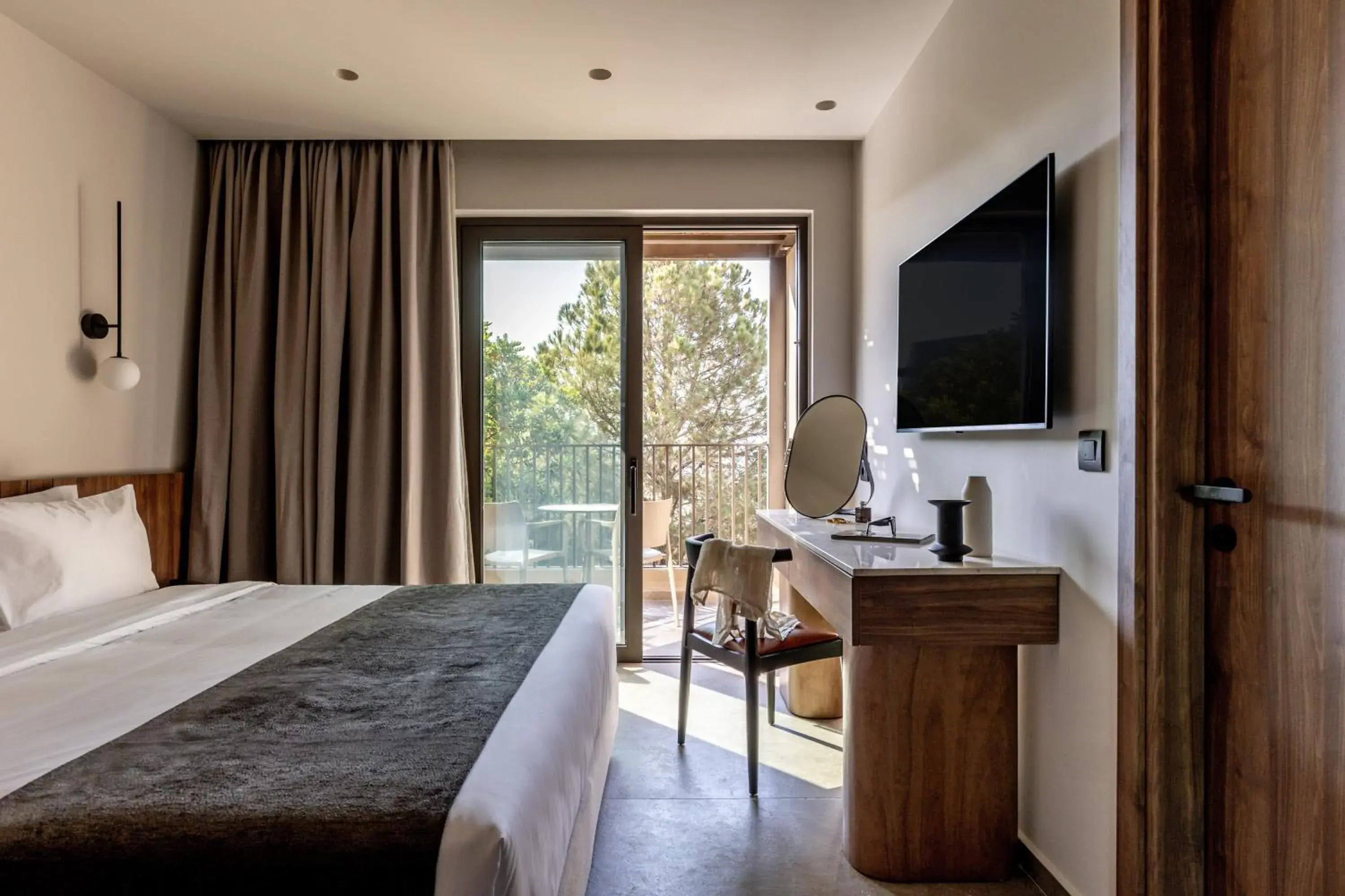 Balcony/Terrace, Bed in Elios Hill Balcony/Terrace, Bed in Elios Hill