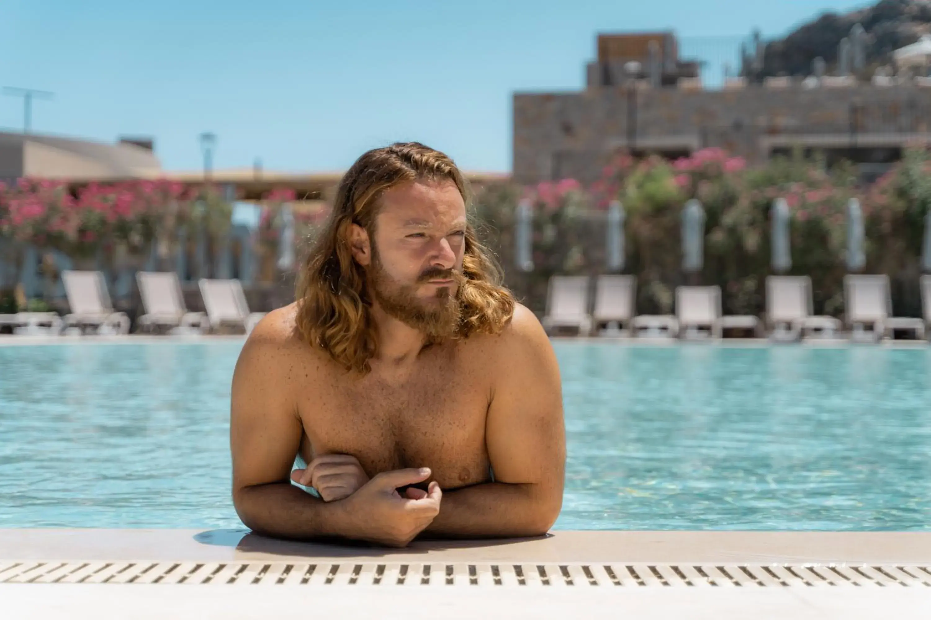 Pool view in Elios Hill Pool view in Elios Hill
