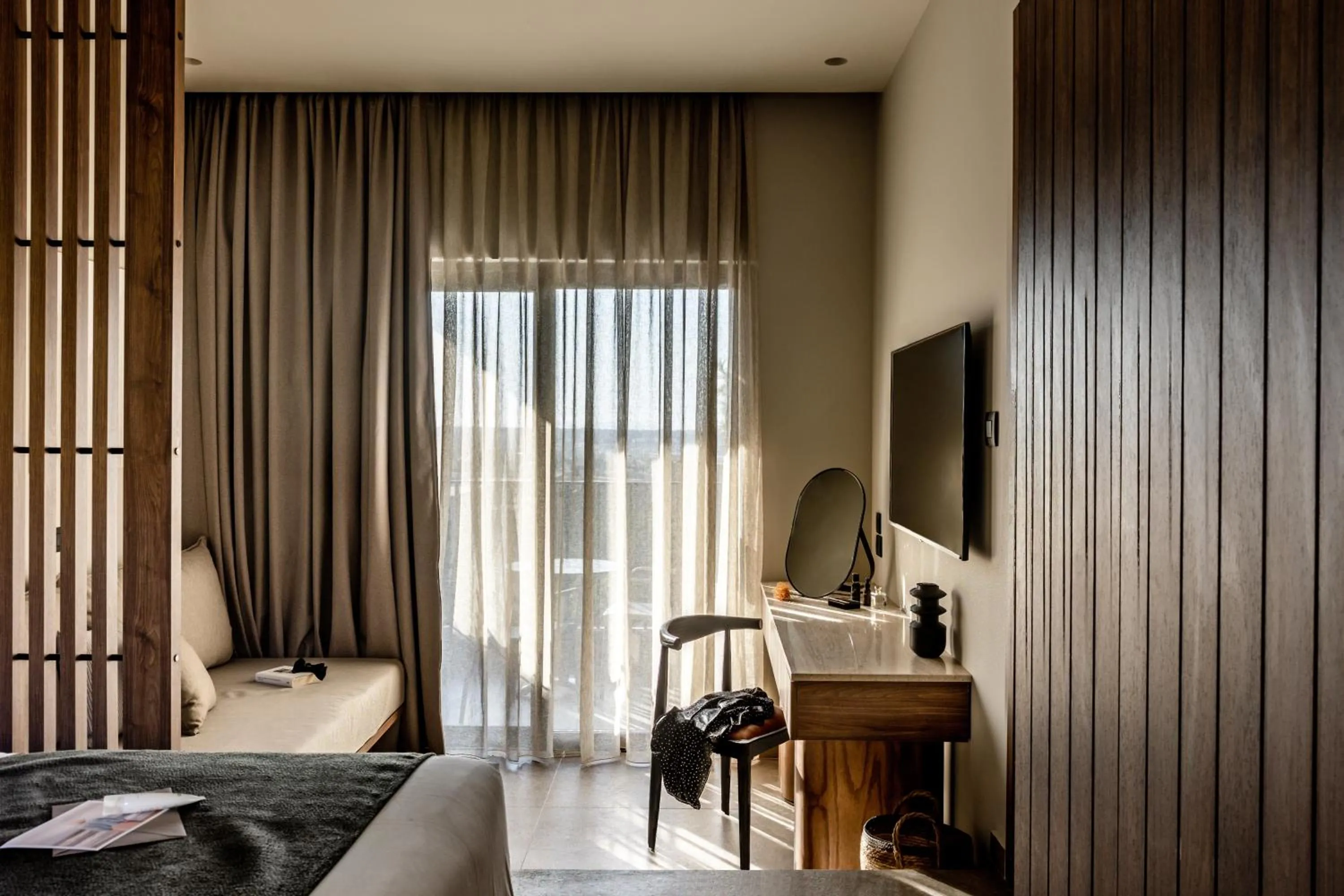 Balcony/Terrace, Bed in Elios Hill