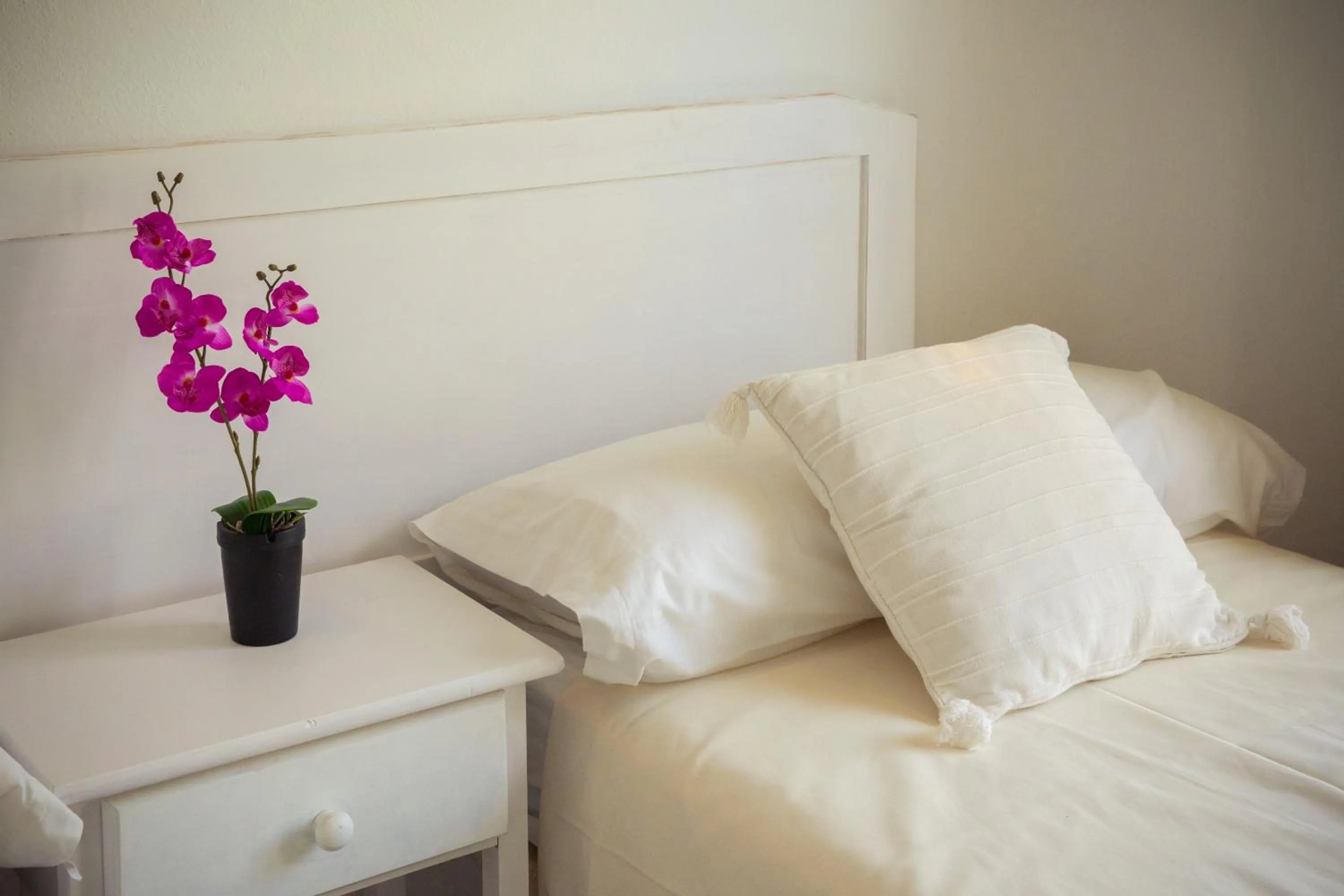 Decorative detail, Bed in Hostal Sunset Ibiza