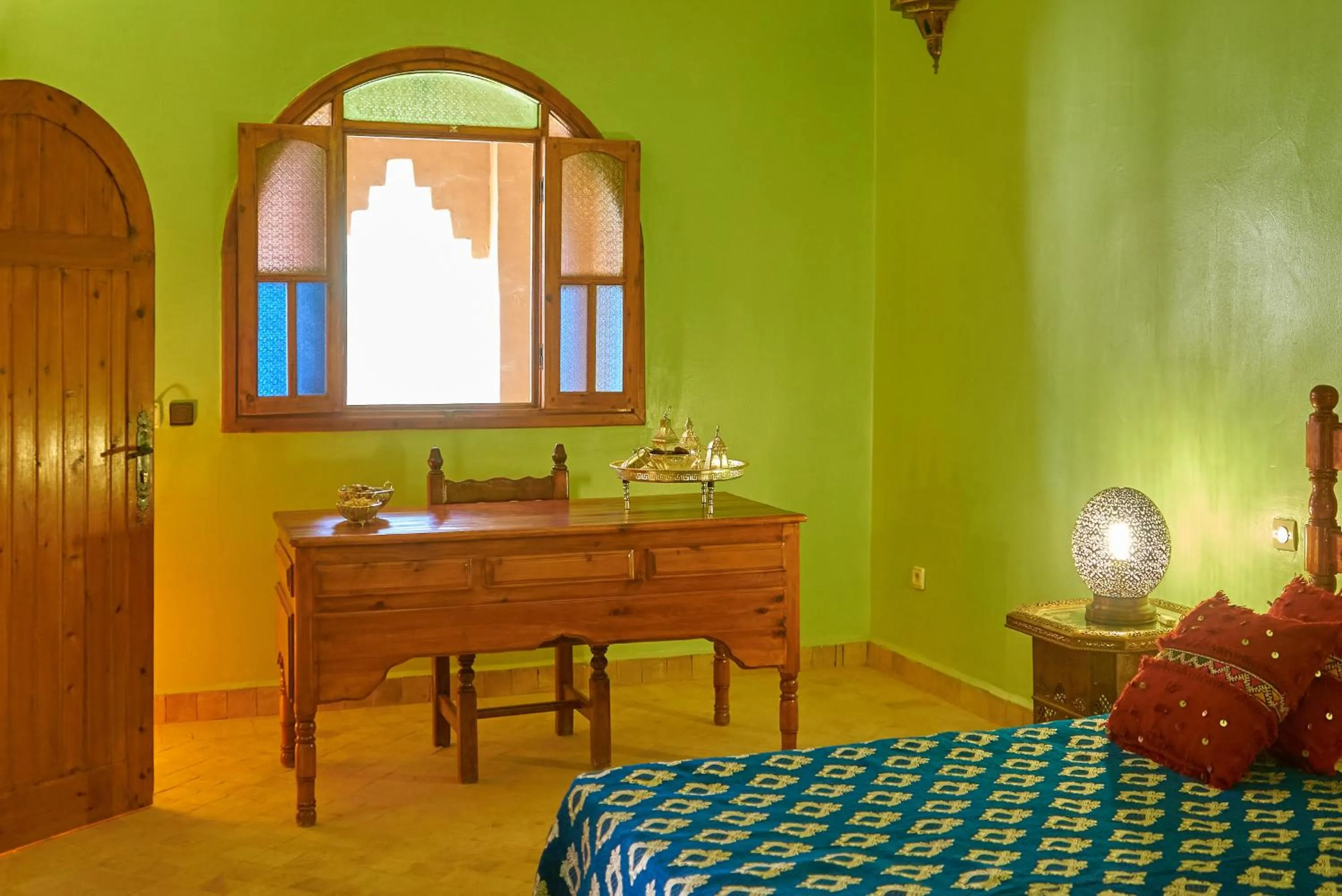 Bed in Hotel Kasbah Azalay