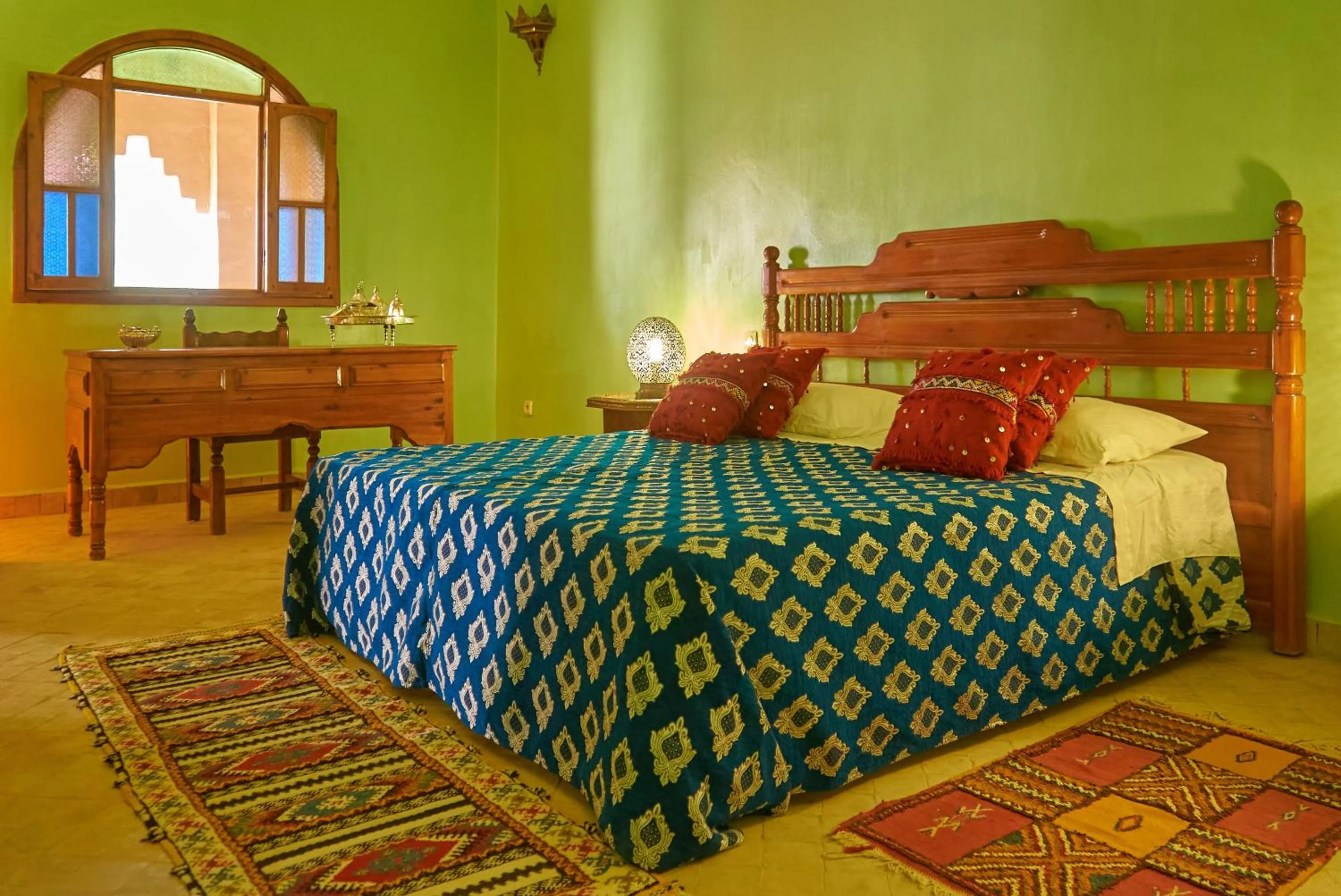 Bed in Hotel Kasbah Azalay