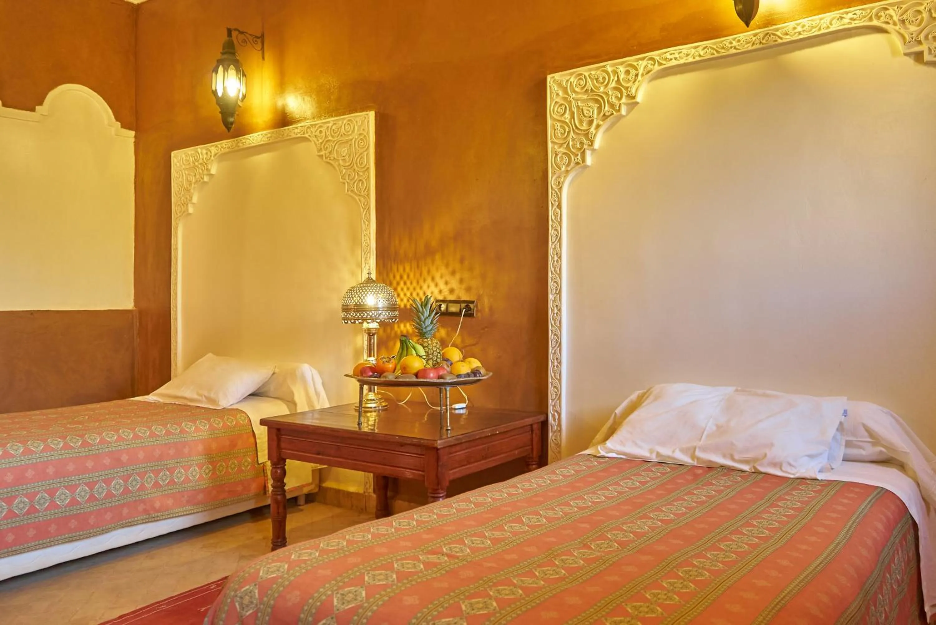 Bed in Hotel Kasbah Azalay