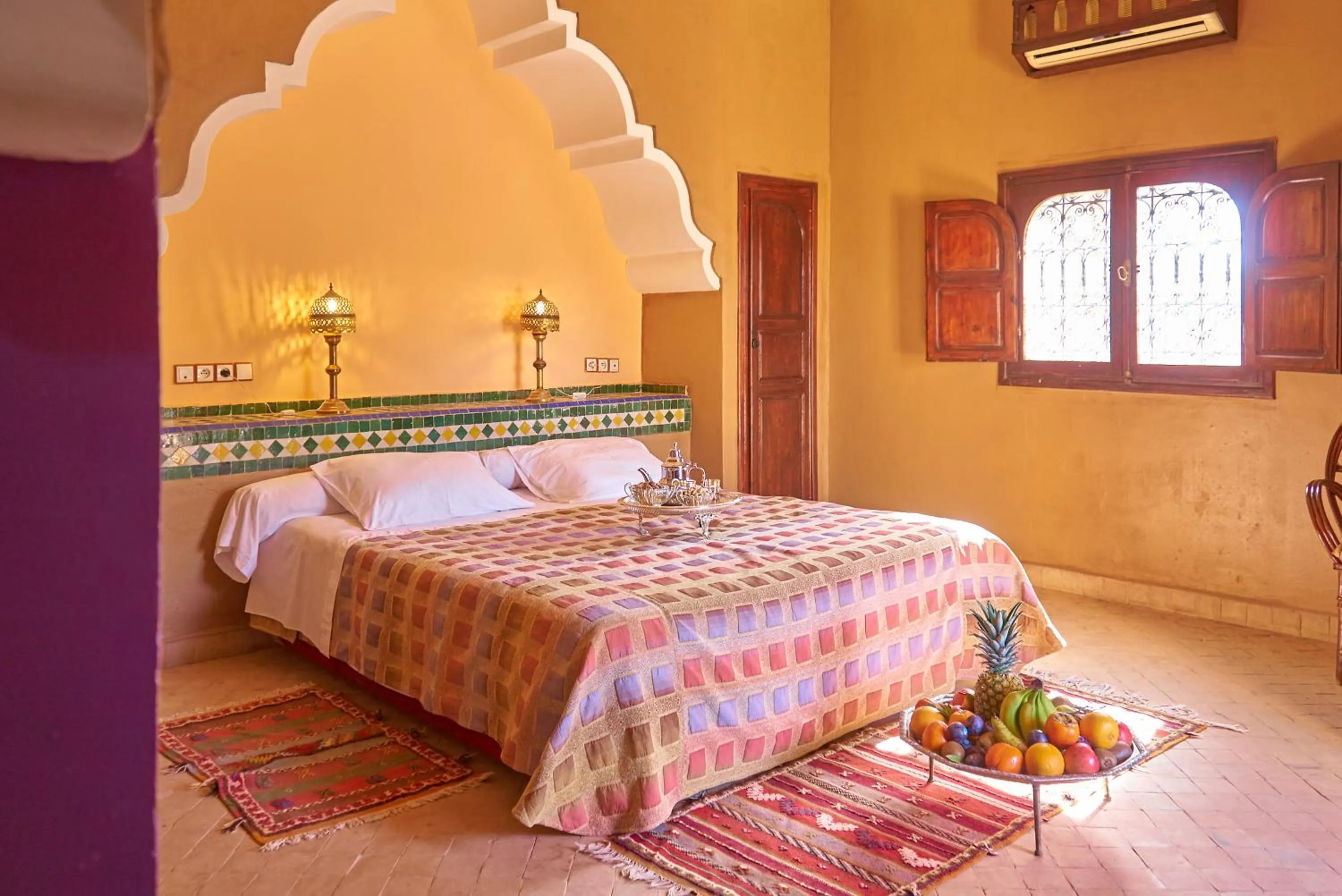 Bed in Hotel Kasbah Azalay