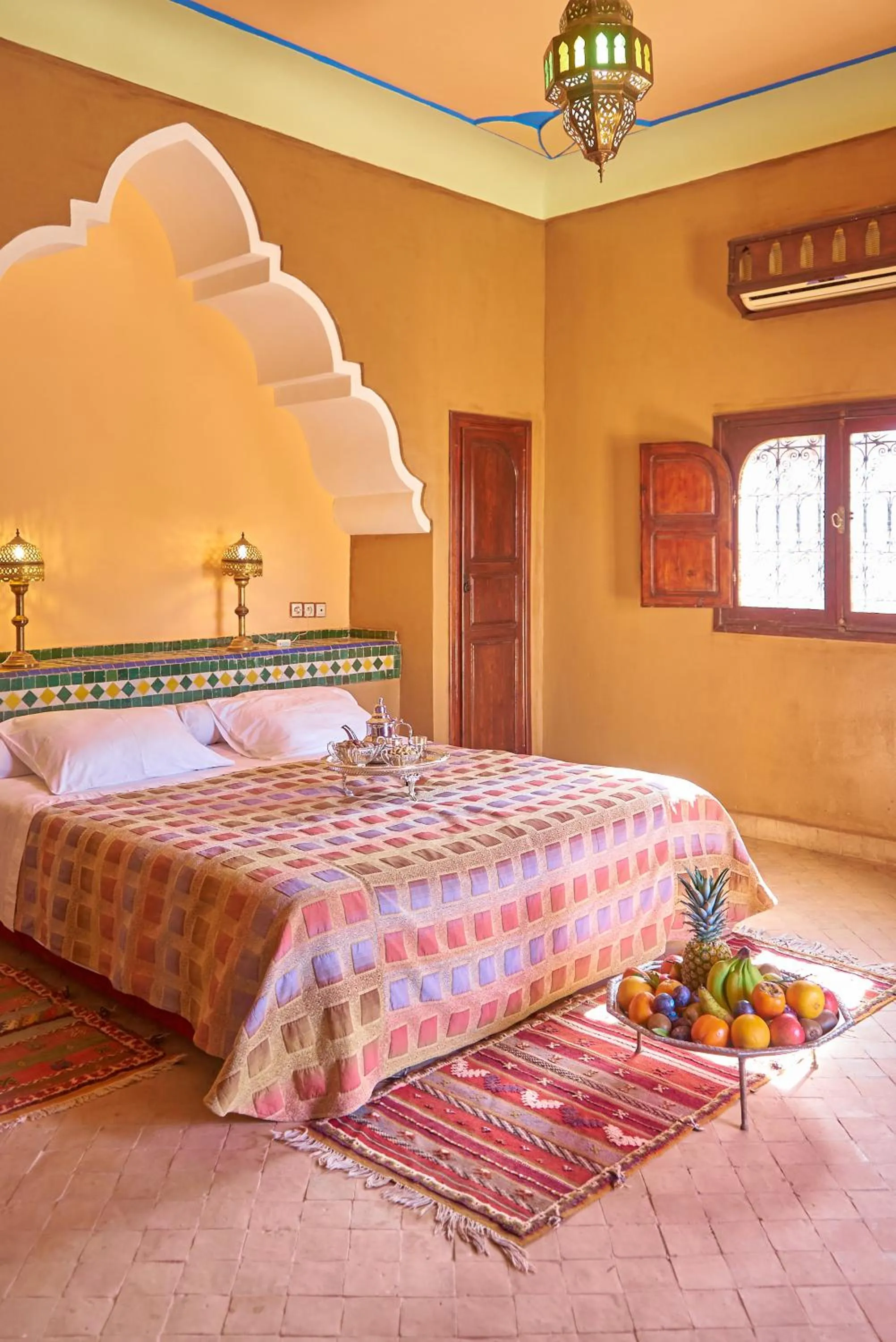 Bed in Hotel Kasbah Azalay