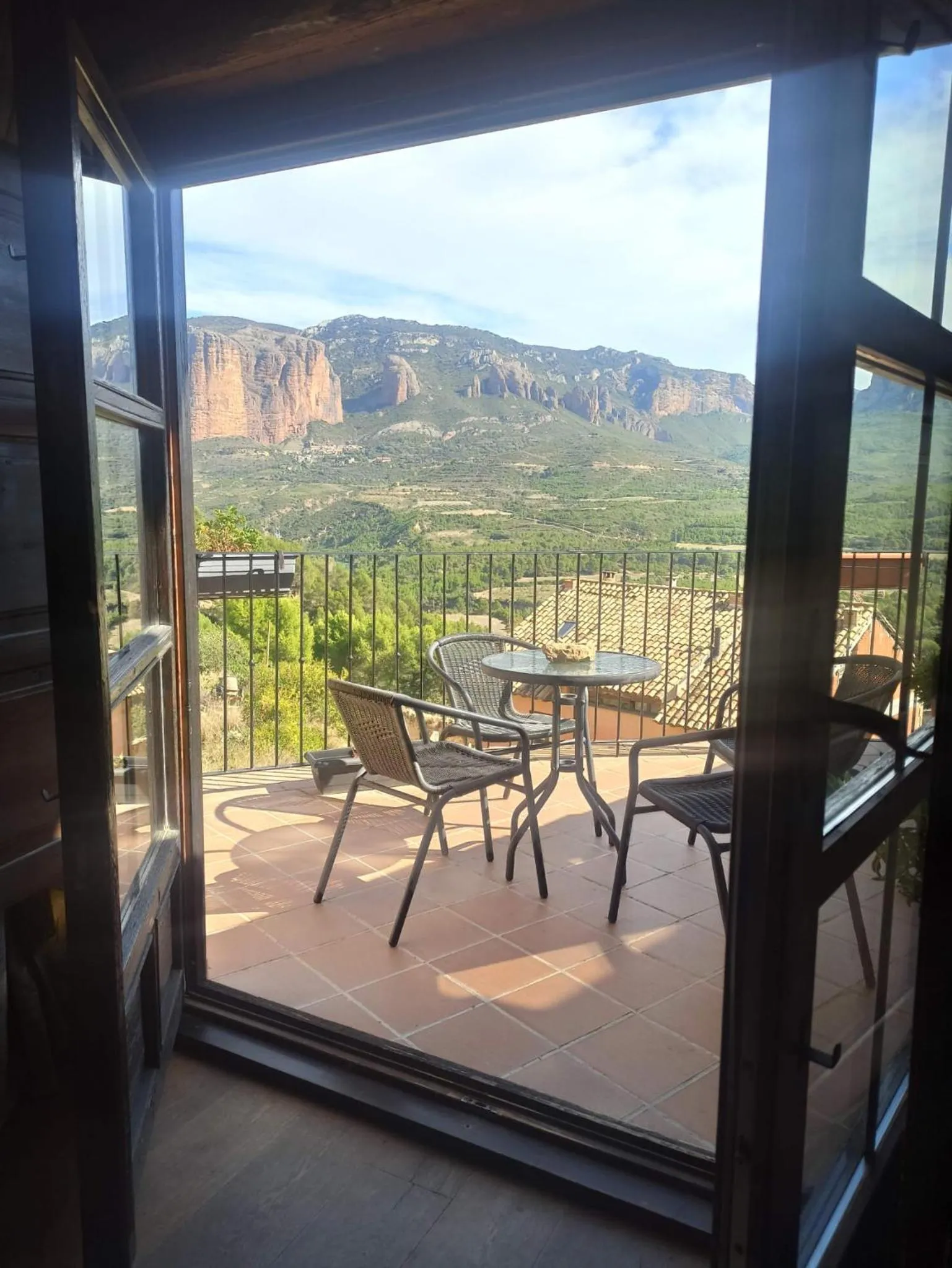 Balcony/Terrace in Hotel Boutique Real Posada De Liena con jacuzzi y Restaurante Liena