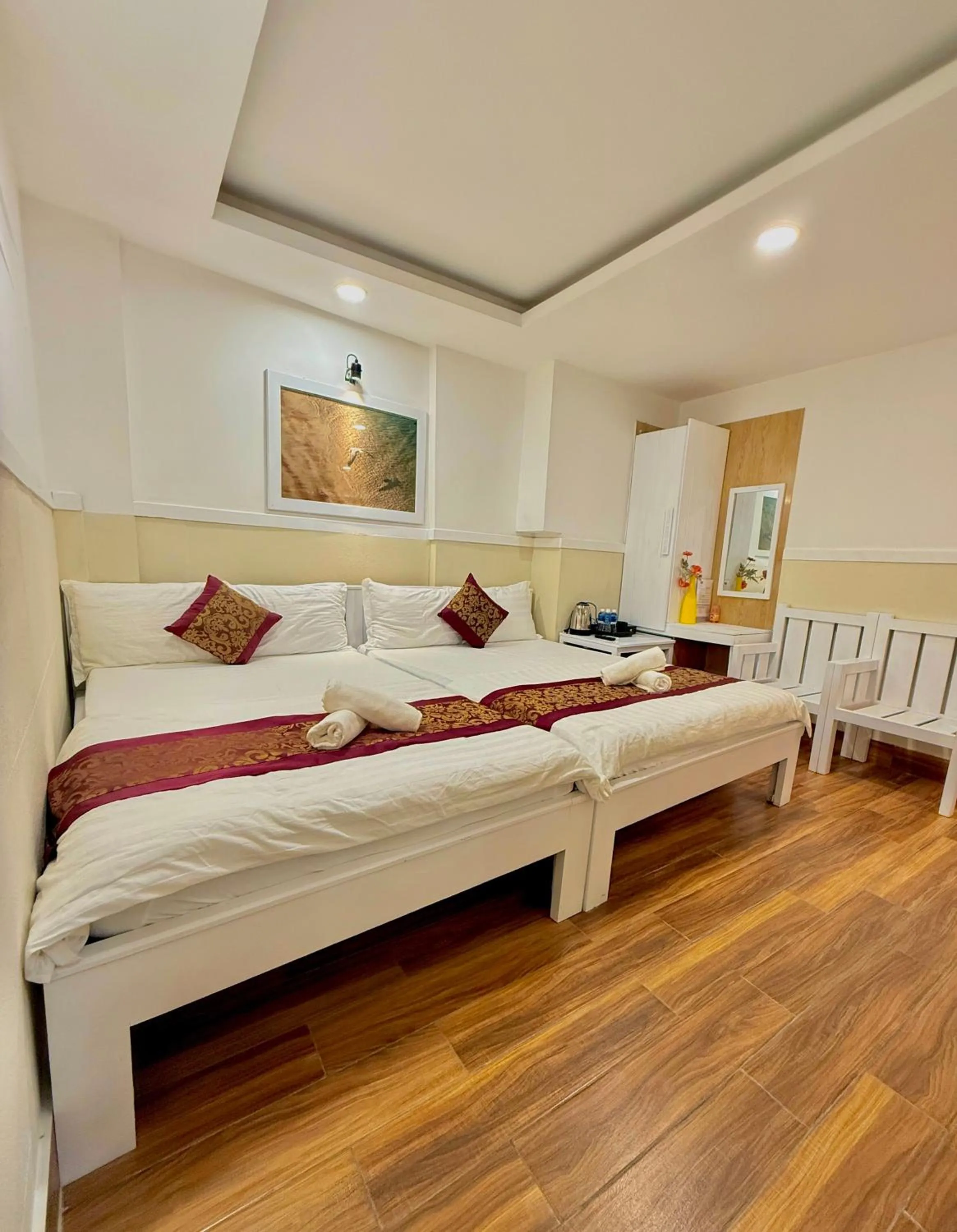 Bed in Hotel Minh Hang