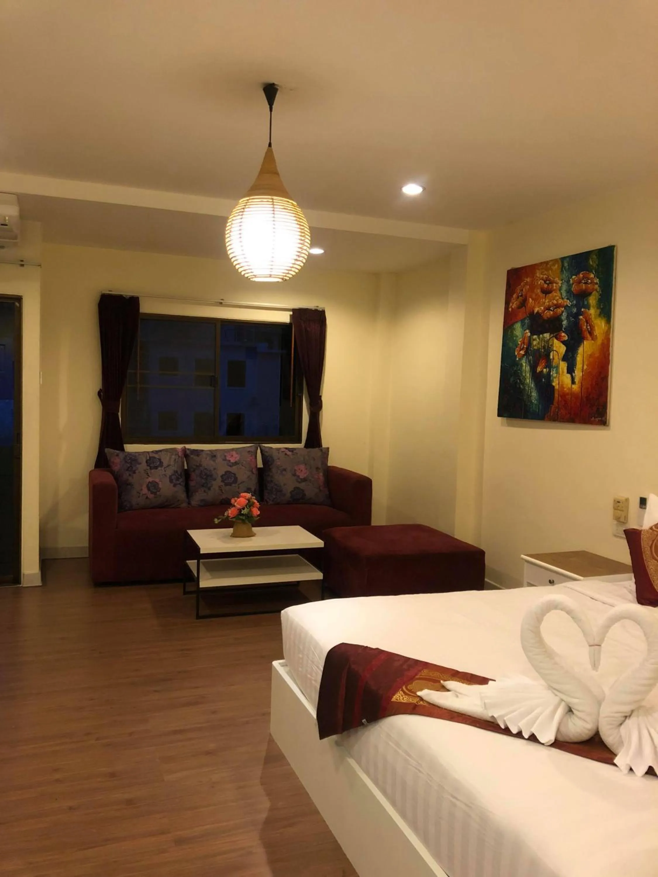 Living room, Bed in DB Residence