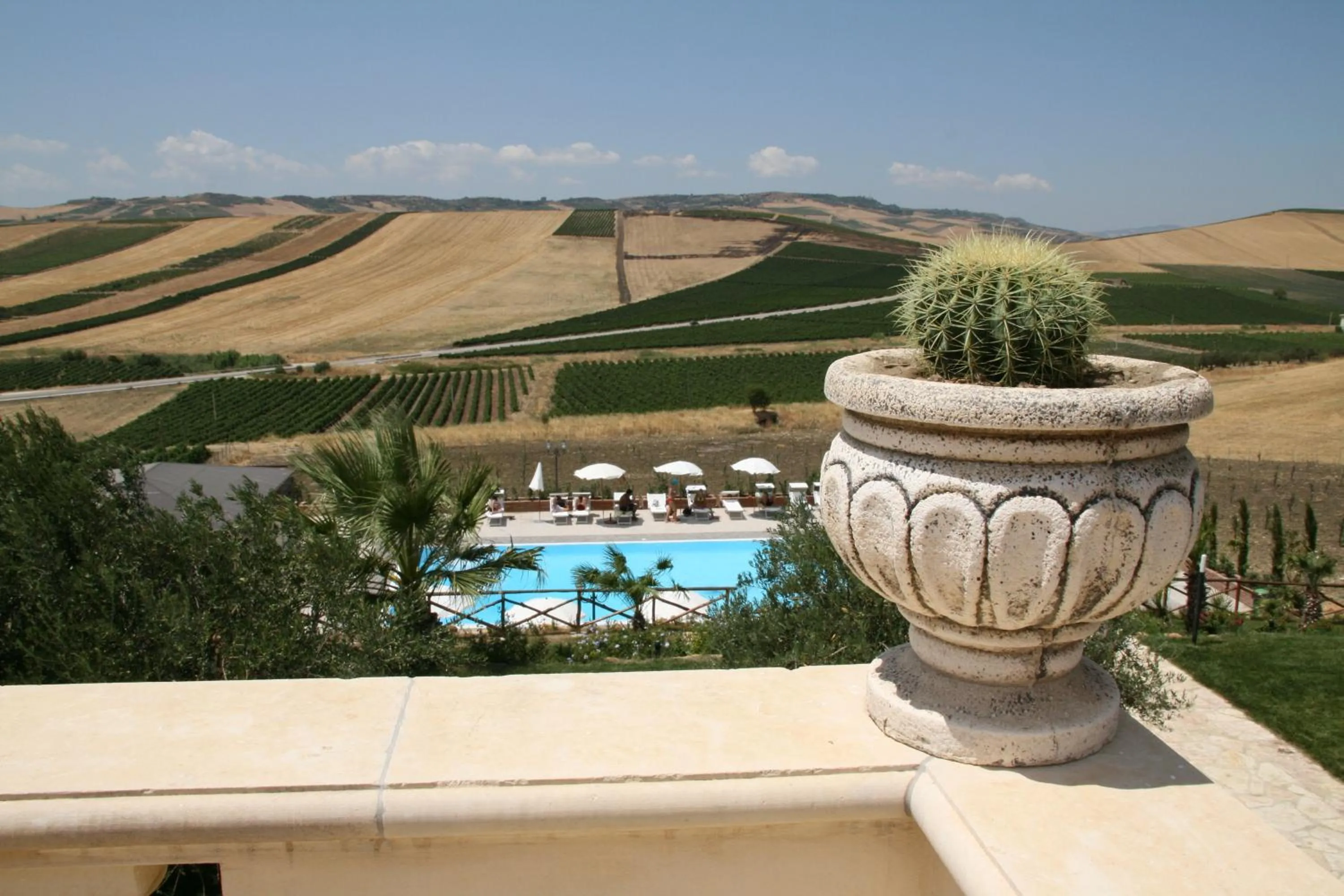 Pool view in Don Giovanni Hotel