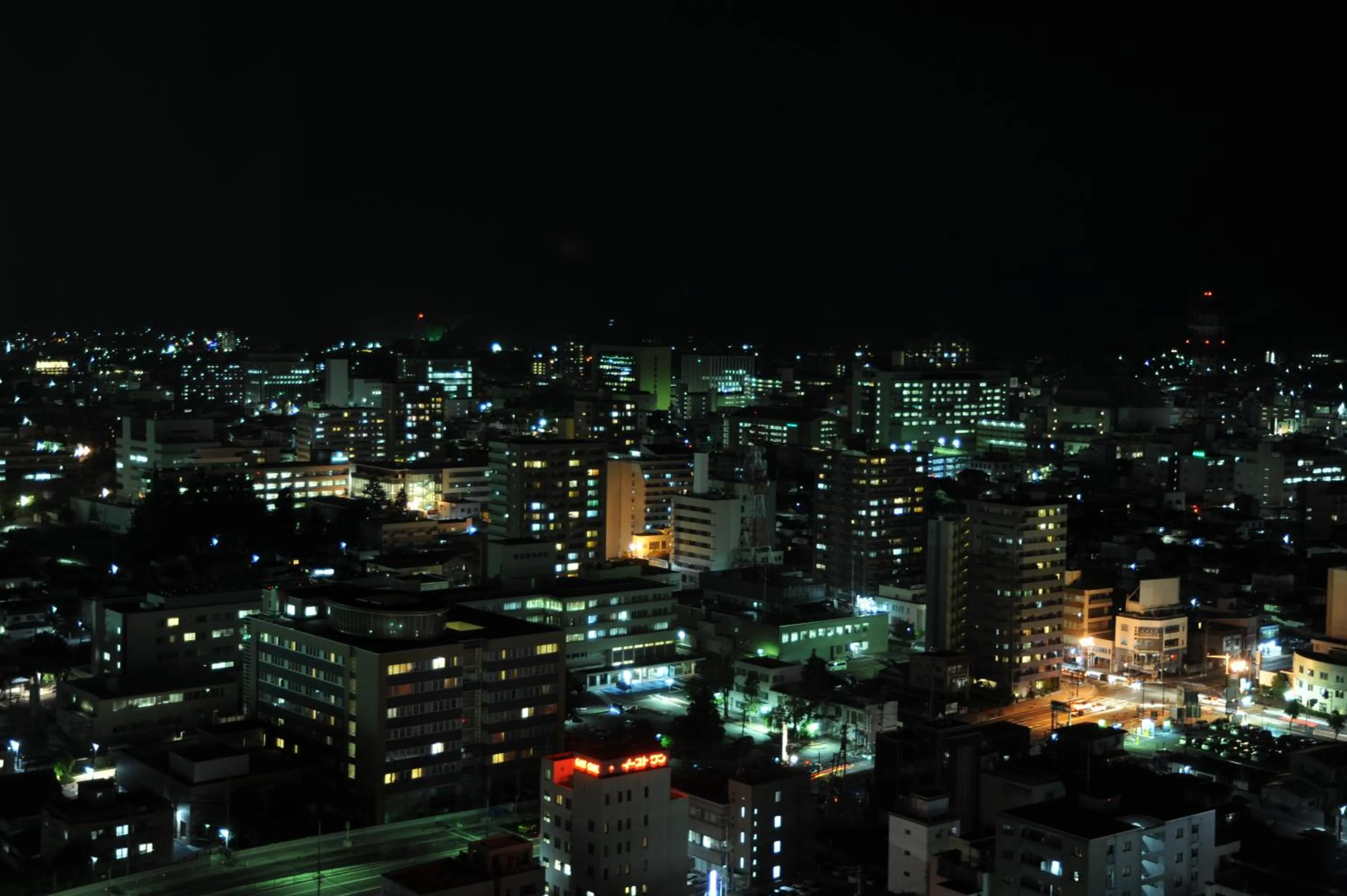 Night in Yamagata Eki Nishiguchi Washington Hotel