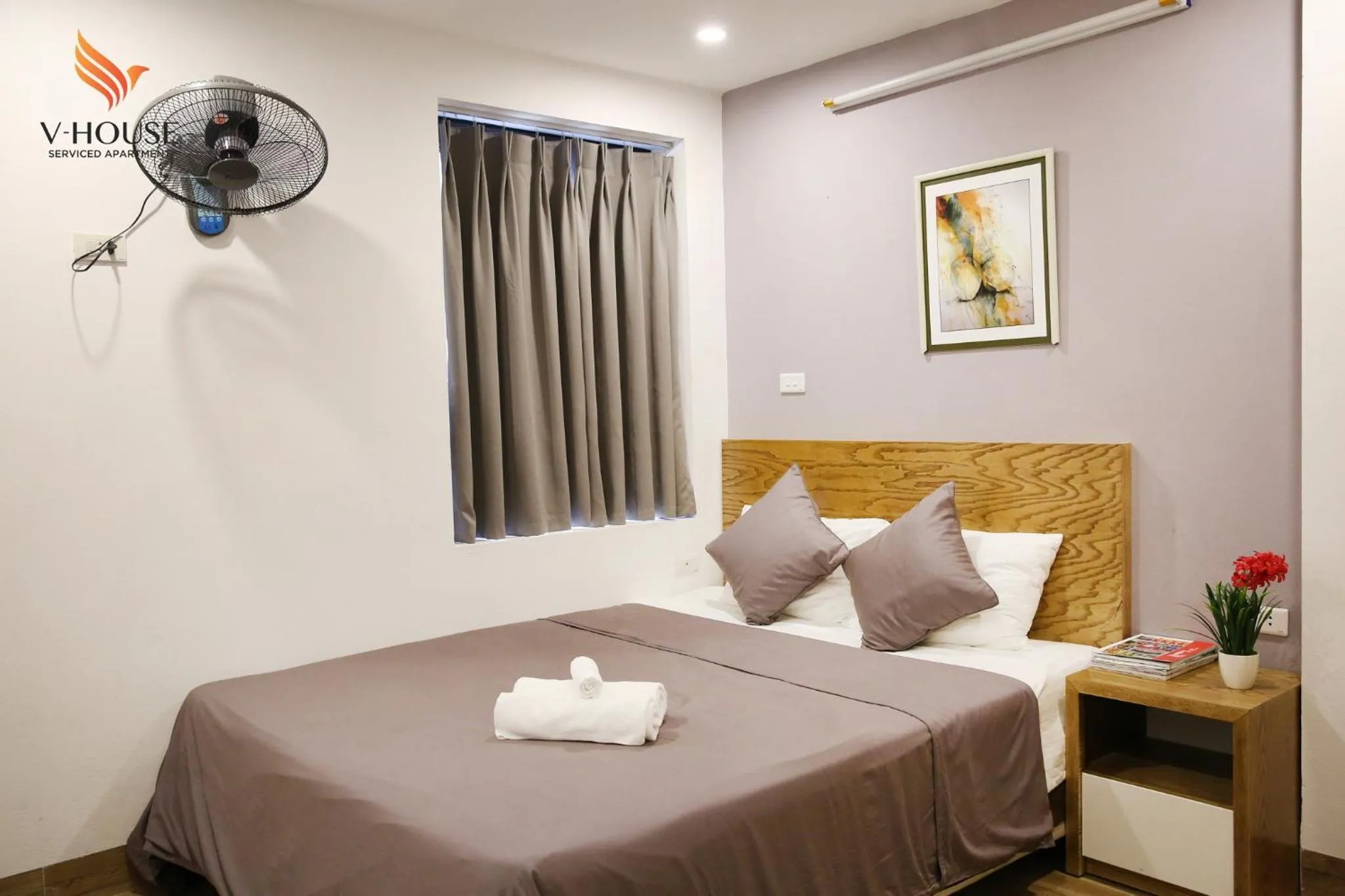 Bed in V House 5 Serviced Apartment