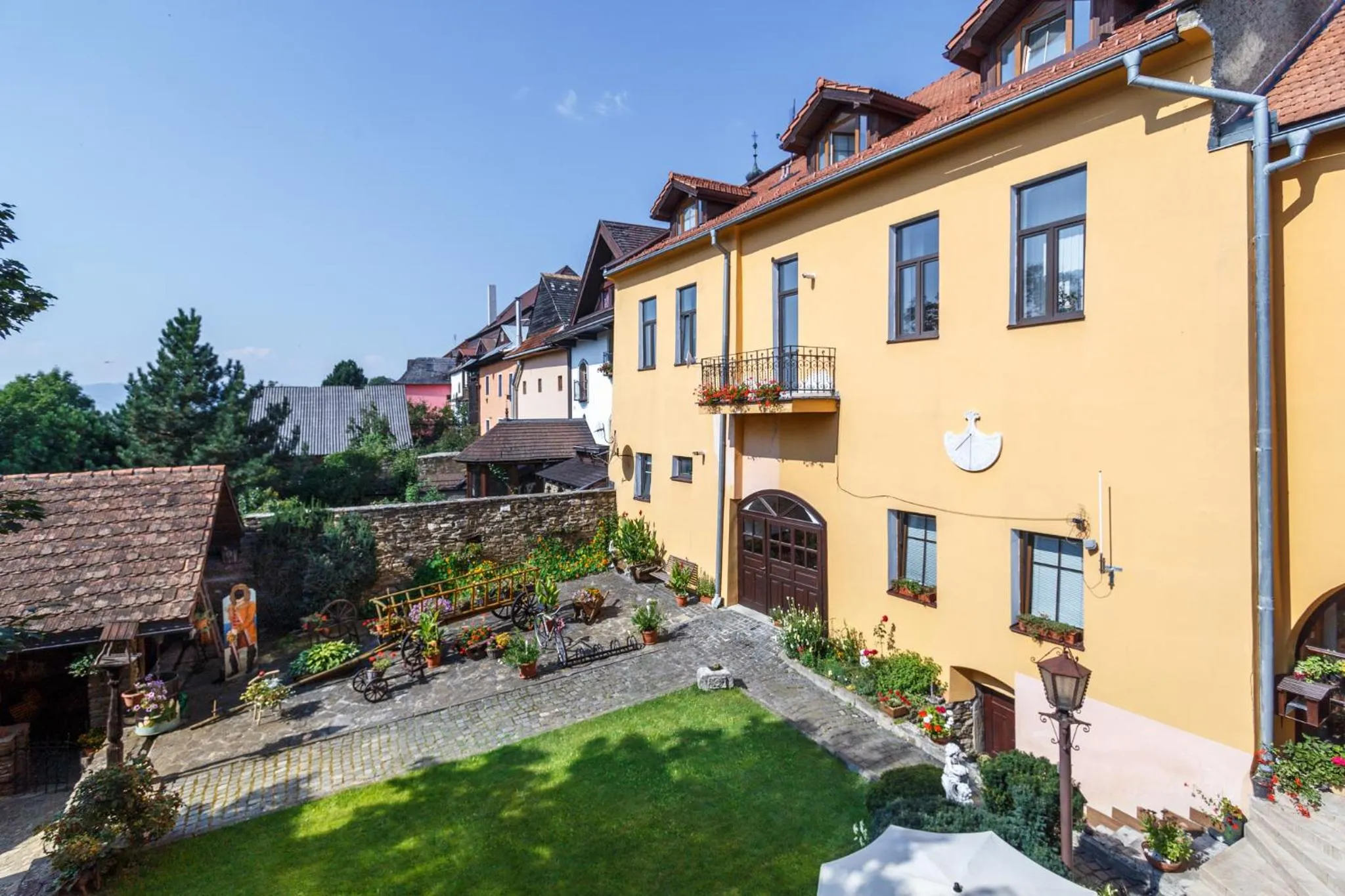 Garden view in Penzión - Restaurant Atrium