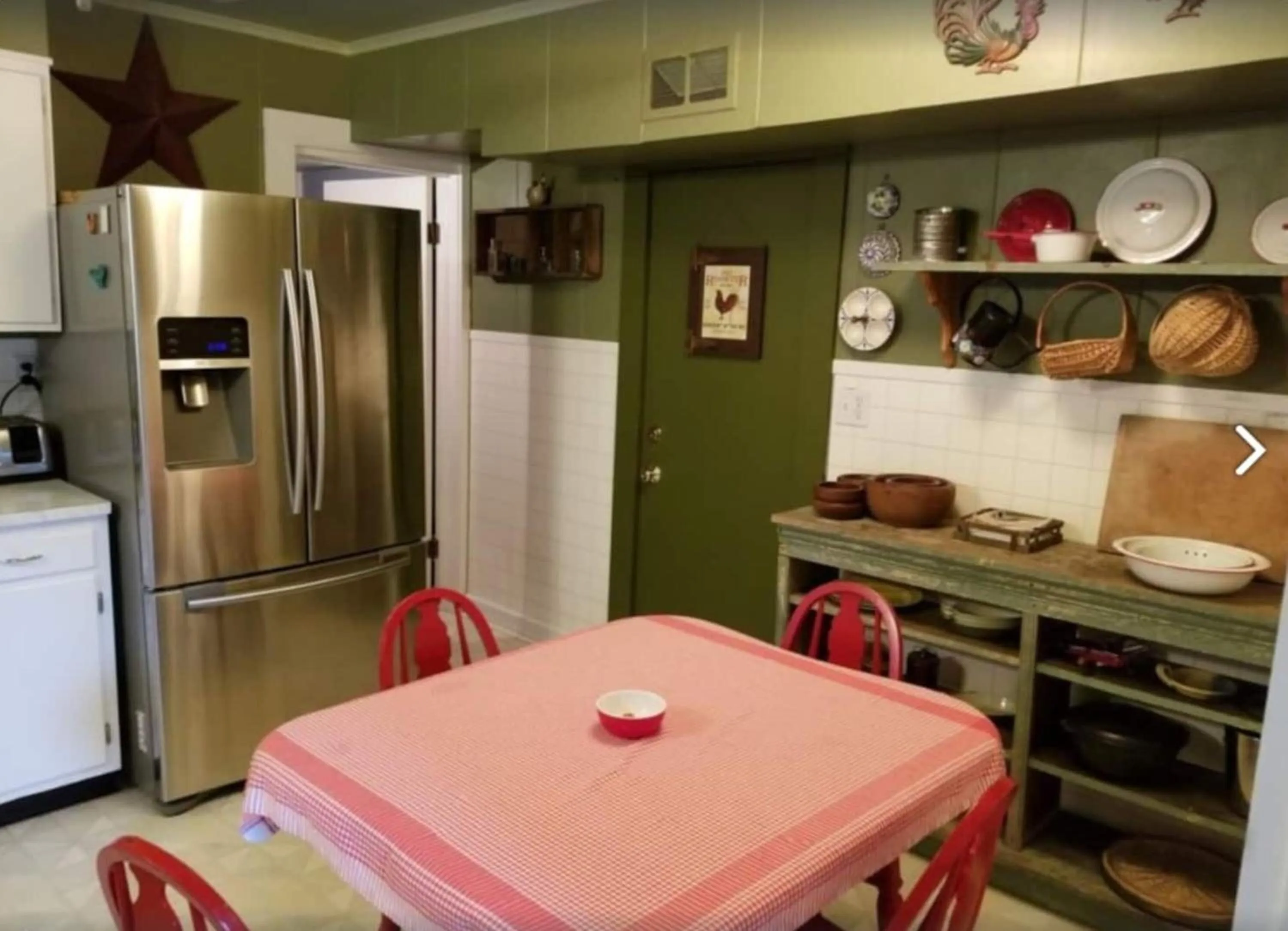 Dining area in Awesome Flat Top Farmhouse