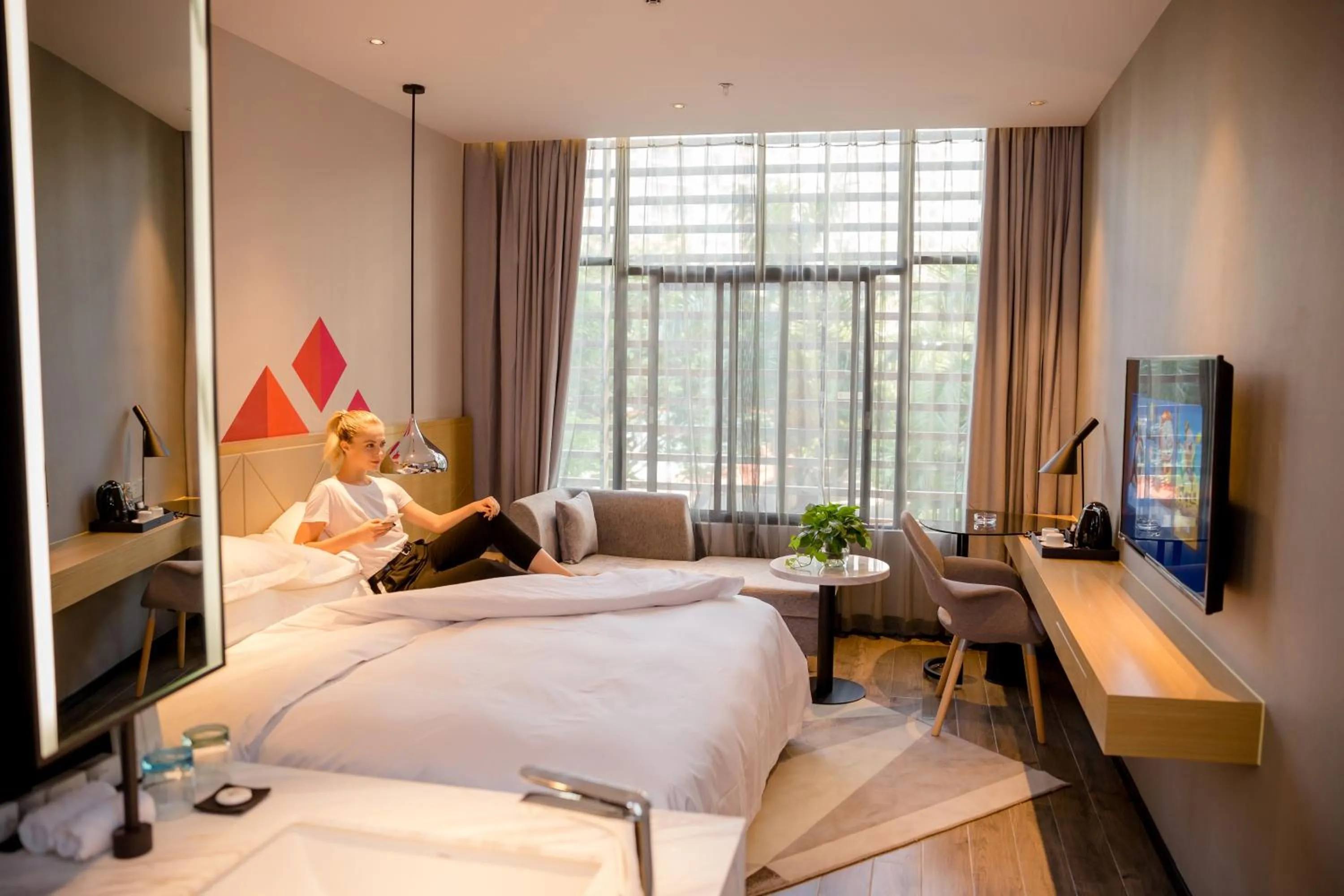 Bed in Borrman International Hotel Canton Tower Chigang Metro Station Flagship Branch