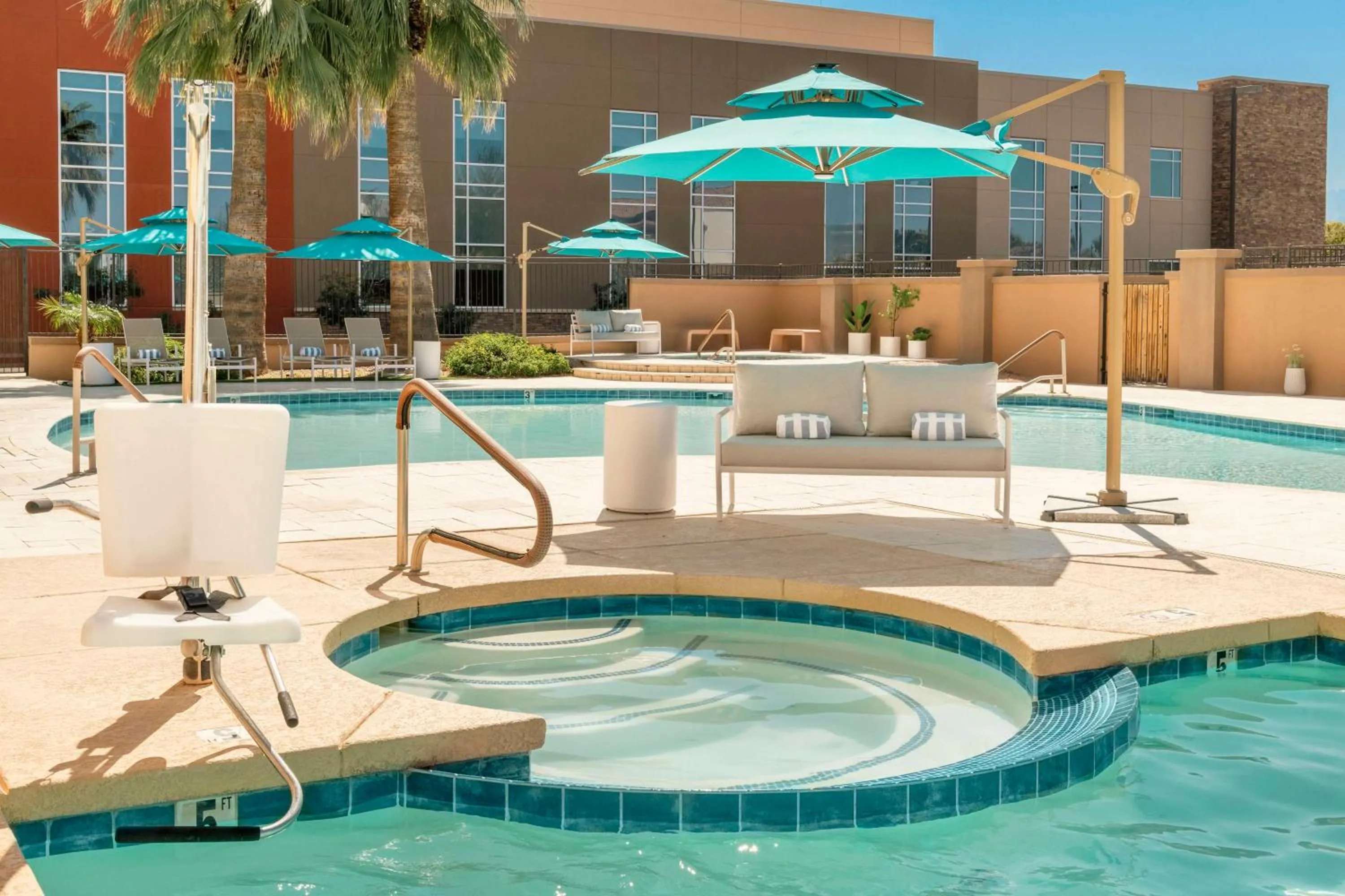 Pool view in DoubleTree by Hilton Phoenix-Gilbert