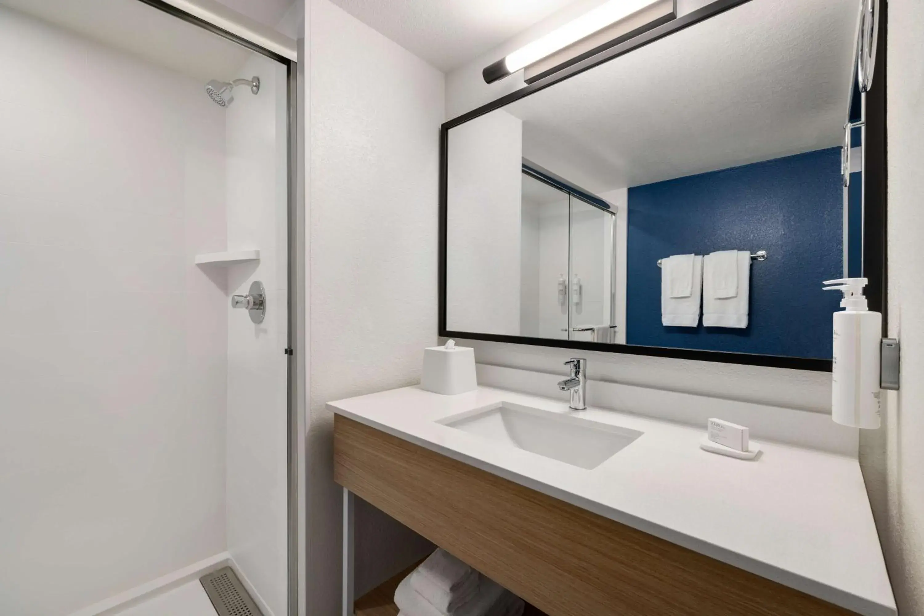 Bathroom in Spark By Hilton Nashville At Opryland Bathroom in Spark By Hilton Nashville At Opryland