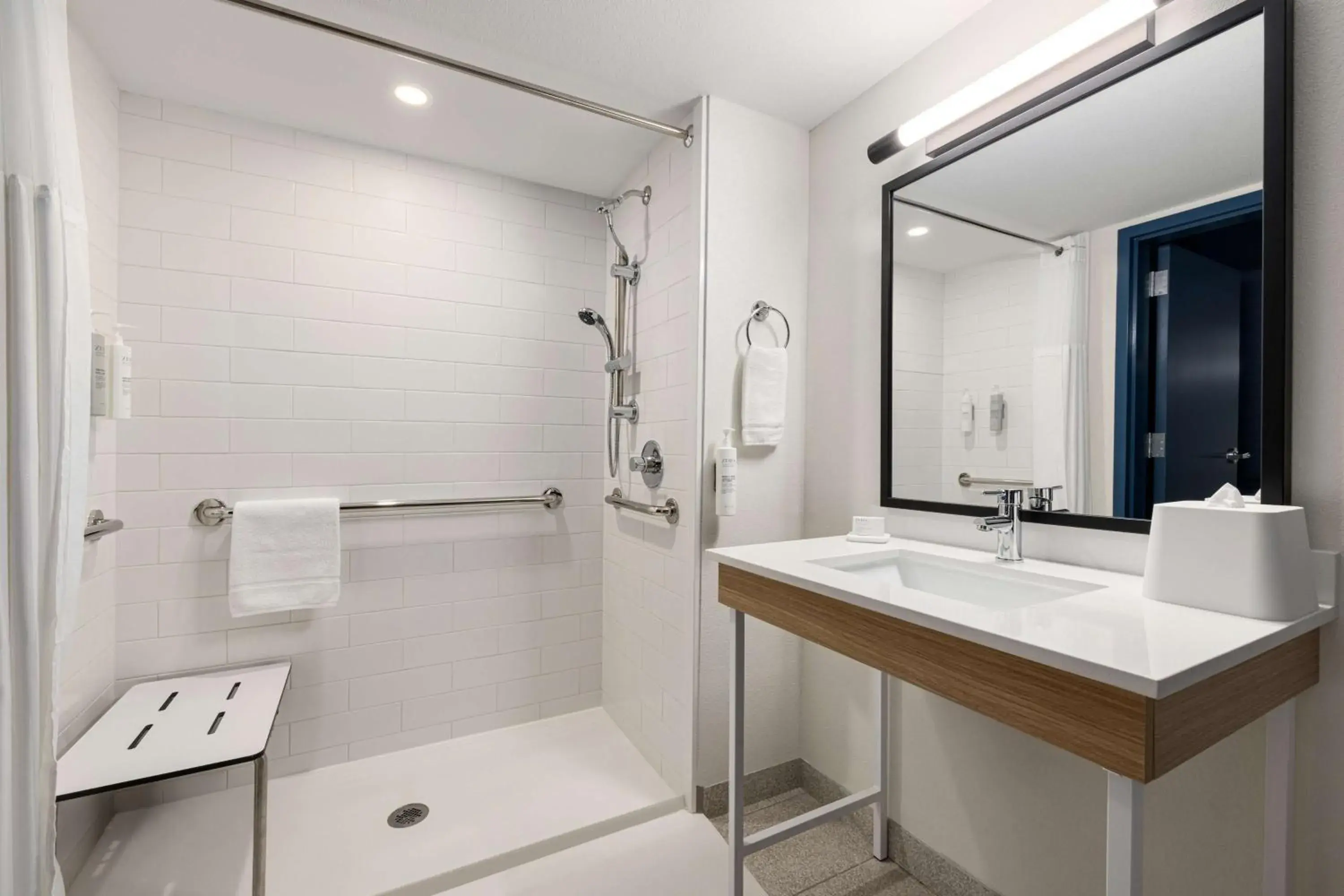 Bathroom in Spark By Hilton Nashville At Opryland Bathroom in Spark By Hilton Nashville At Opryland