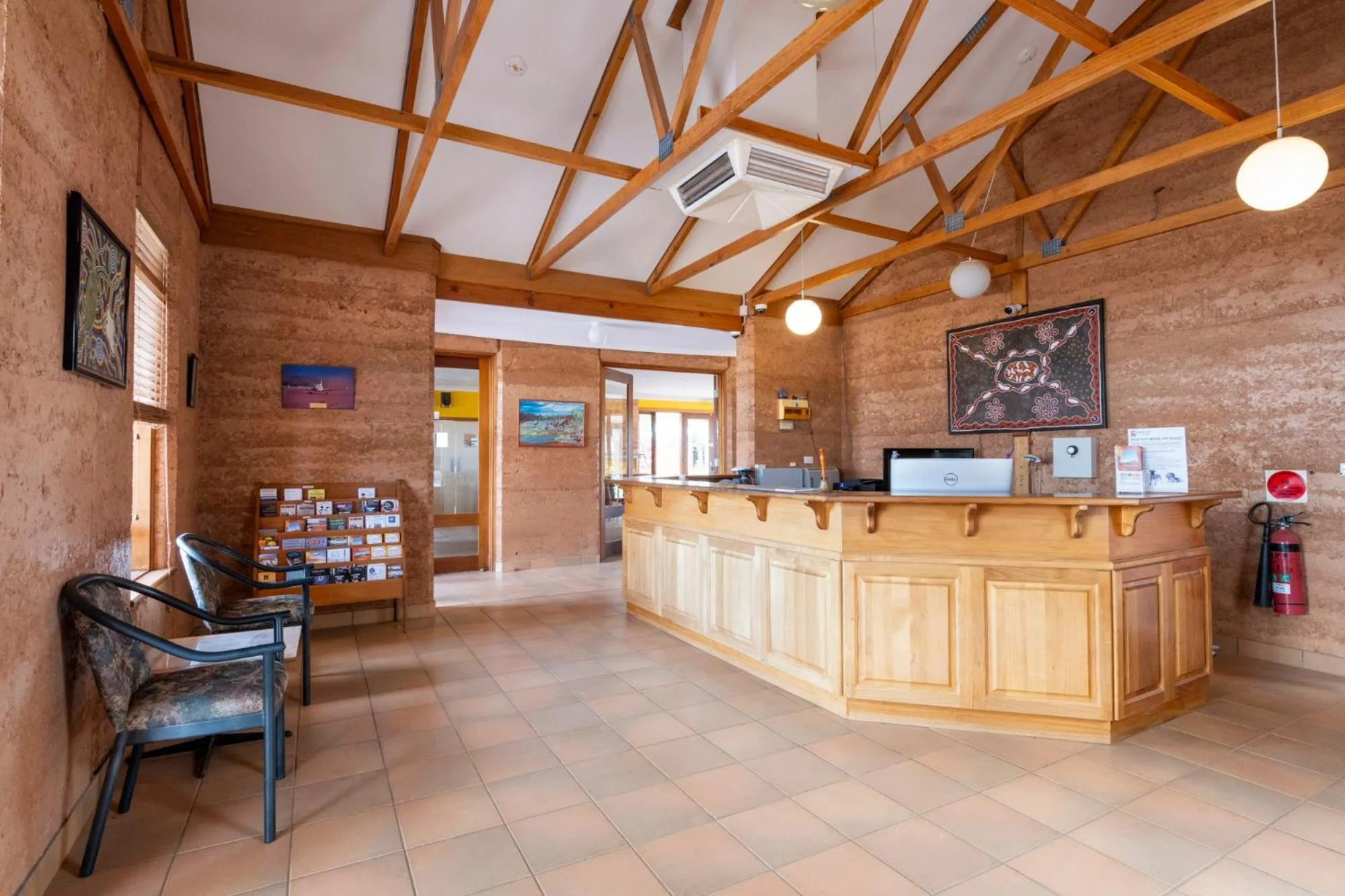 Lobby or reception in Mud Hut Motel