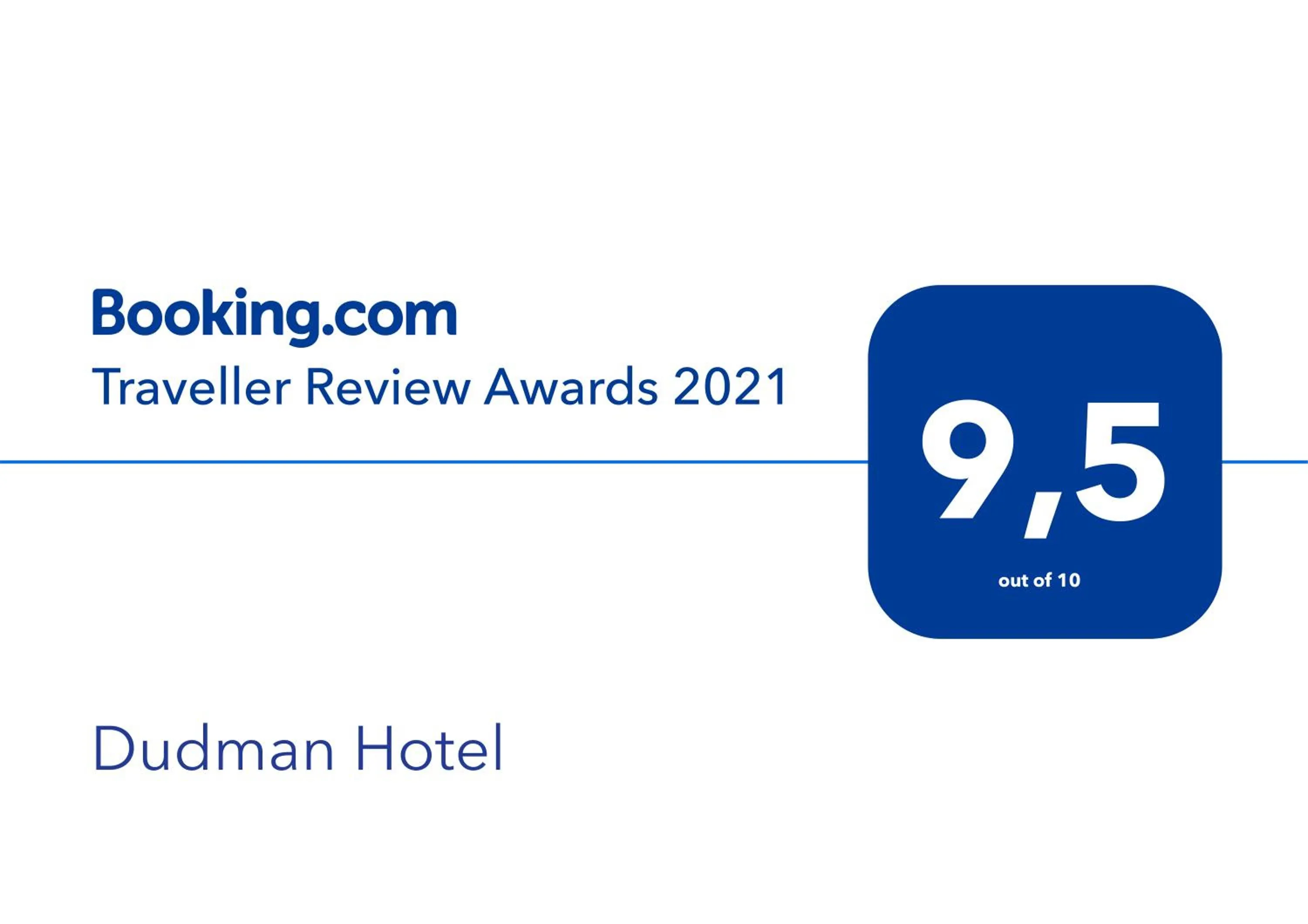 Certificate/Award in Dudman Hotel