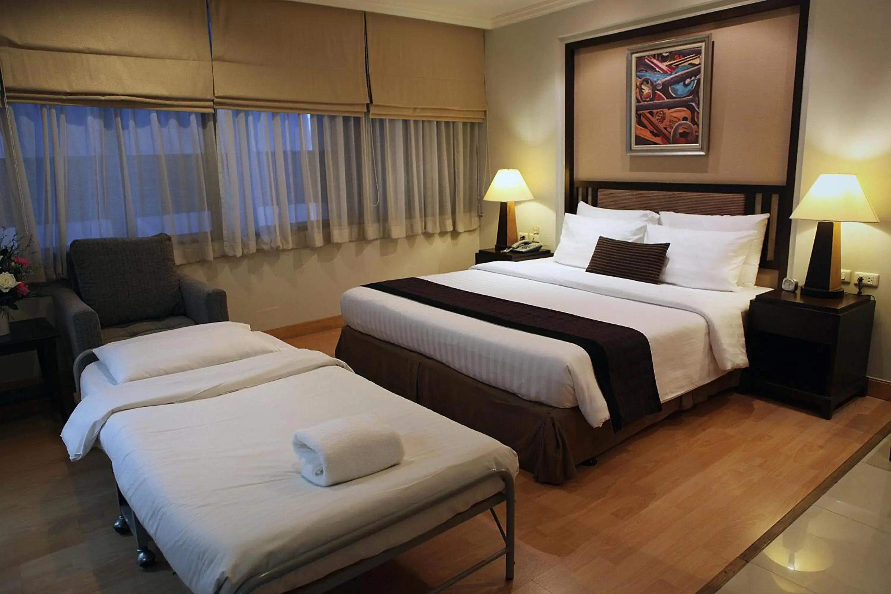 Bed in The Key Bangkok Hotel Bed in The Key Bangkok Hotel