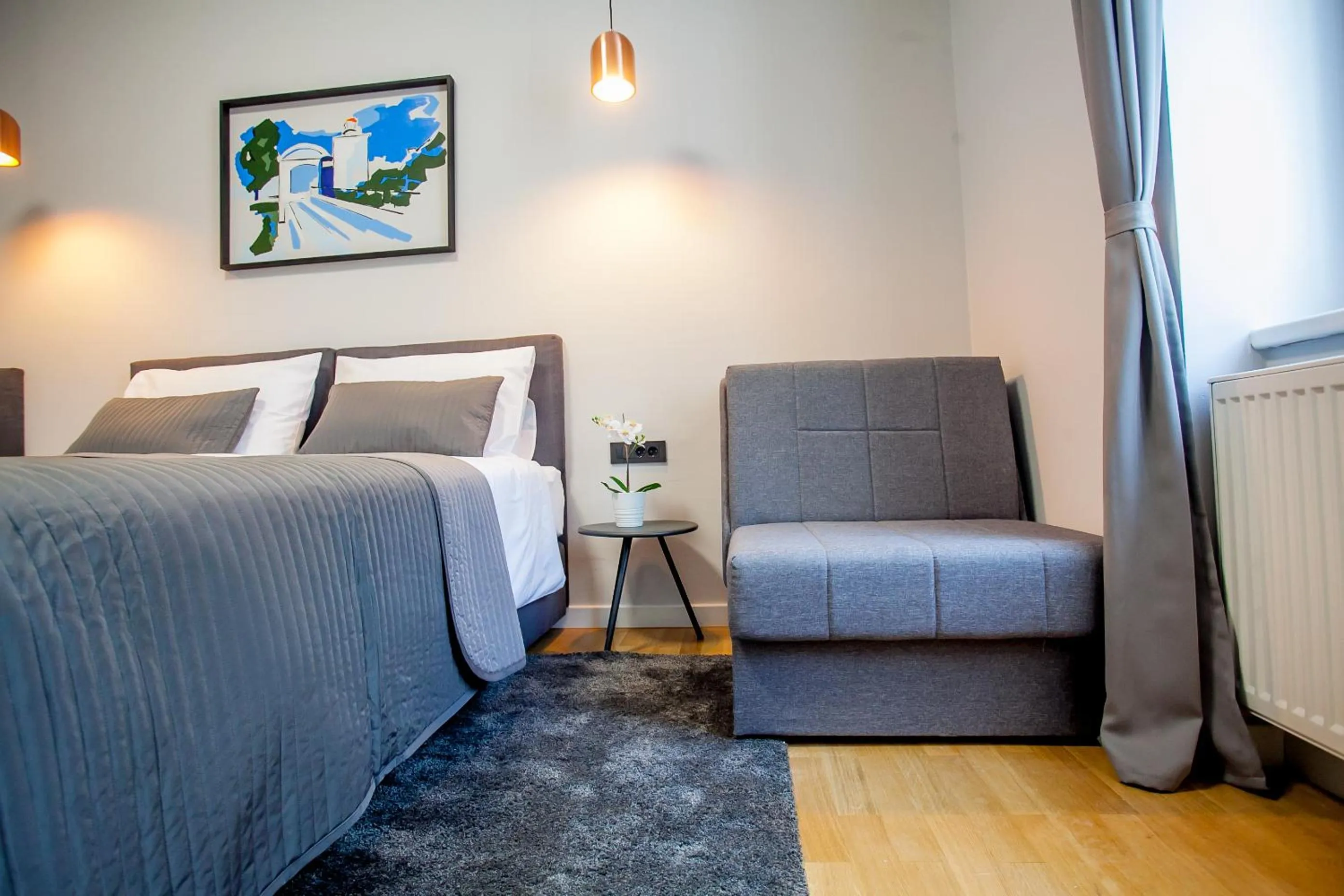 Bed in Zagreb City Vibe Apartments & Rooms