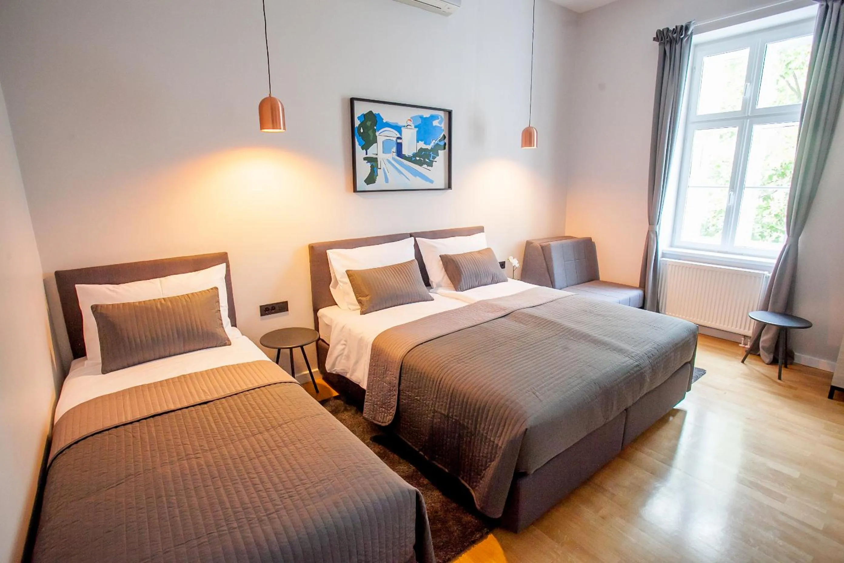 Bed in Zagreb City Vibe Apartments & Rooms