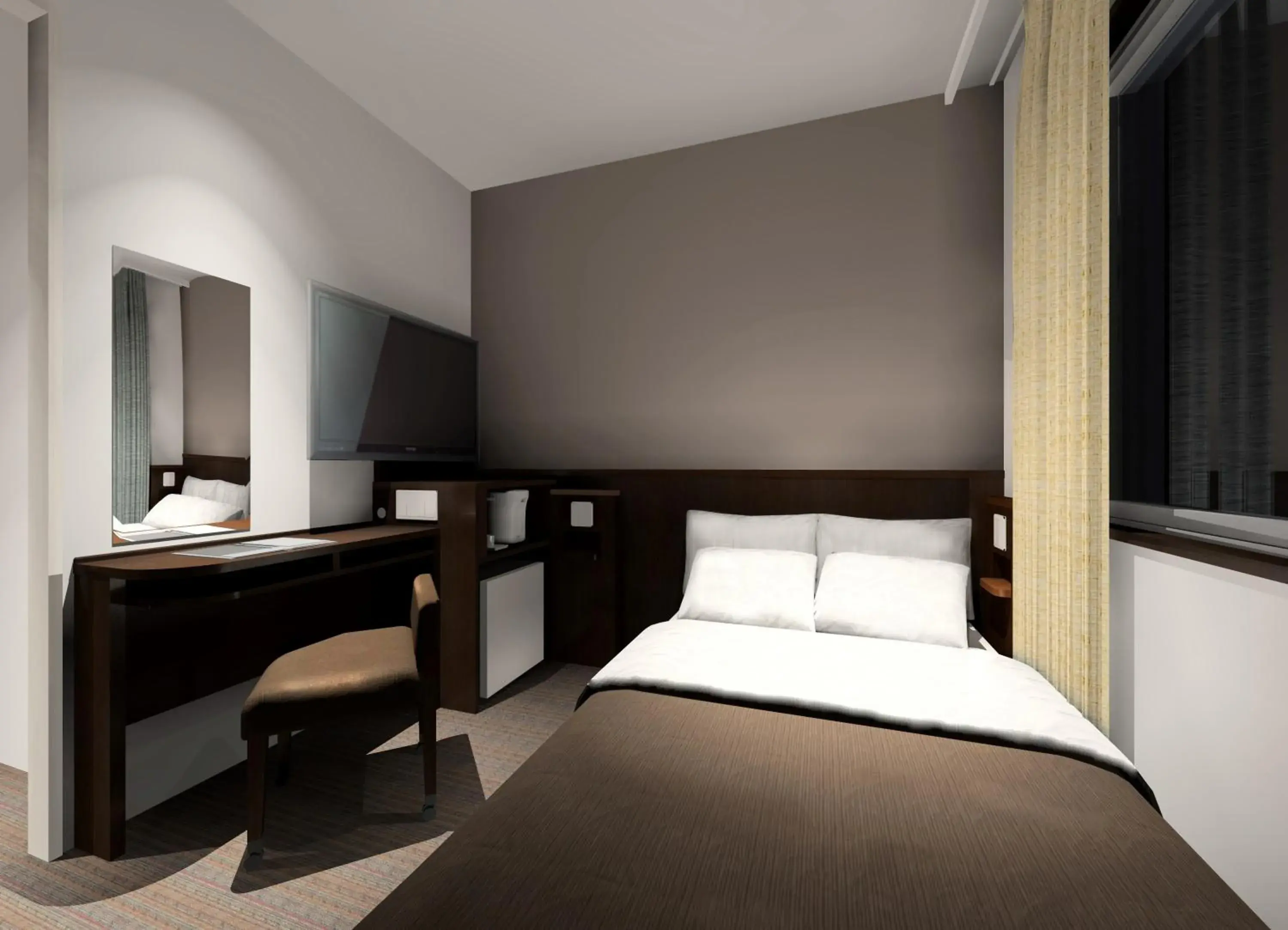 Bed in Urbain Tokyo Ueno Kitasenju Bed in Urbain Tokyo Ueno Kitasenju