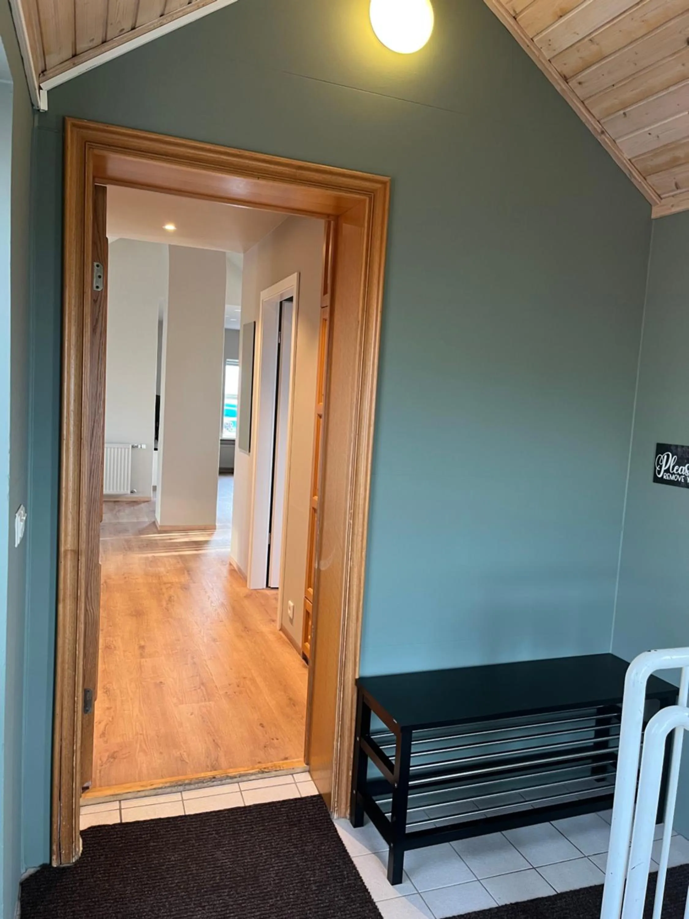 Facade/entrance in Guesthouse Hvammur by the Harbour