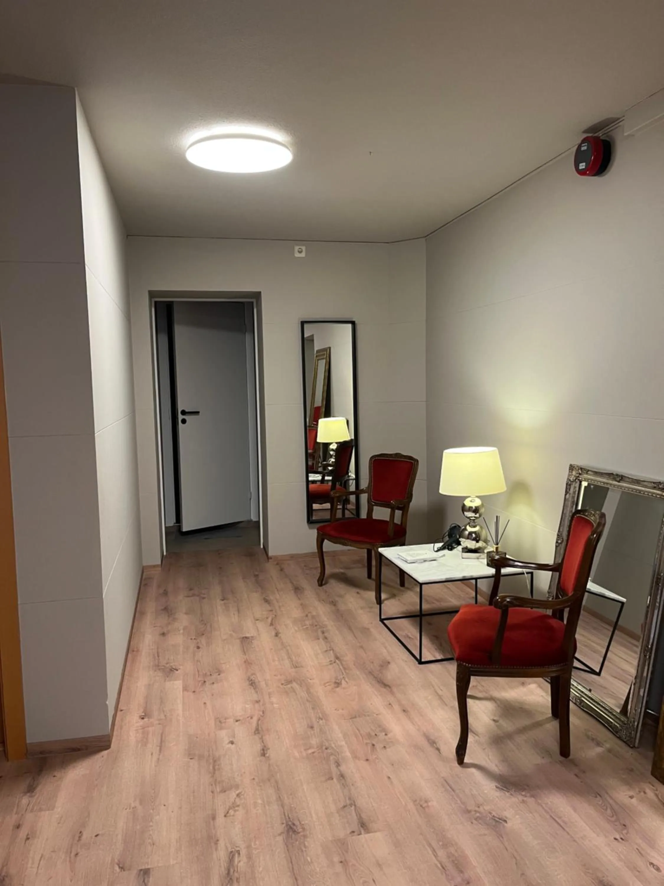 Seating area in Guesthouse Hvammur by the Harbour