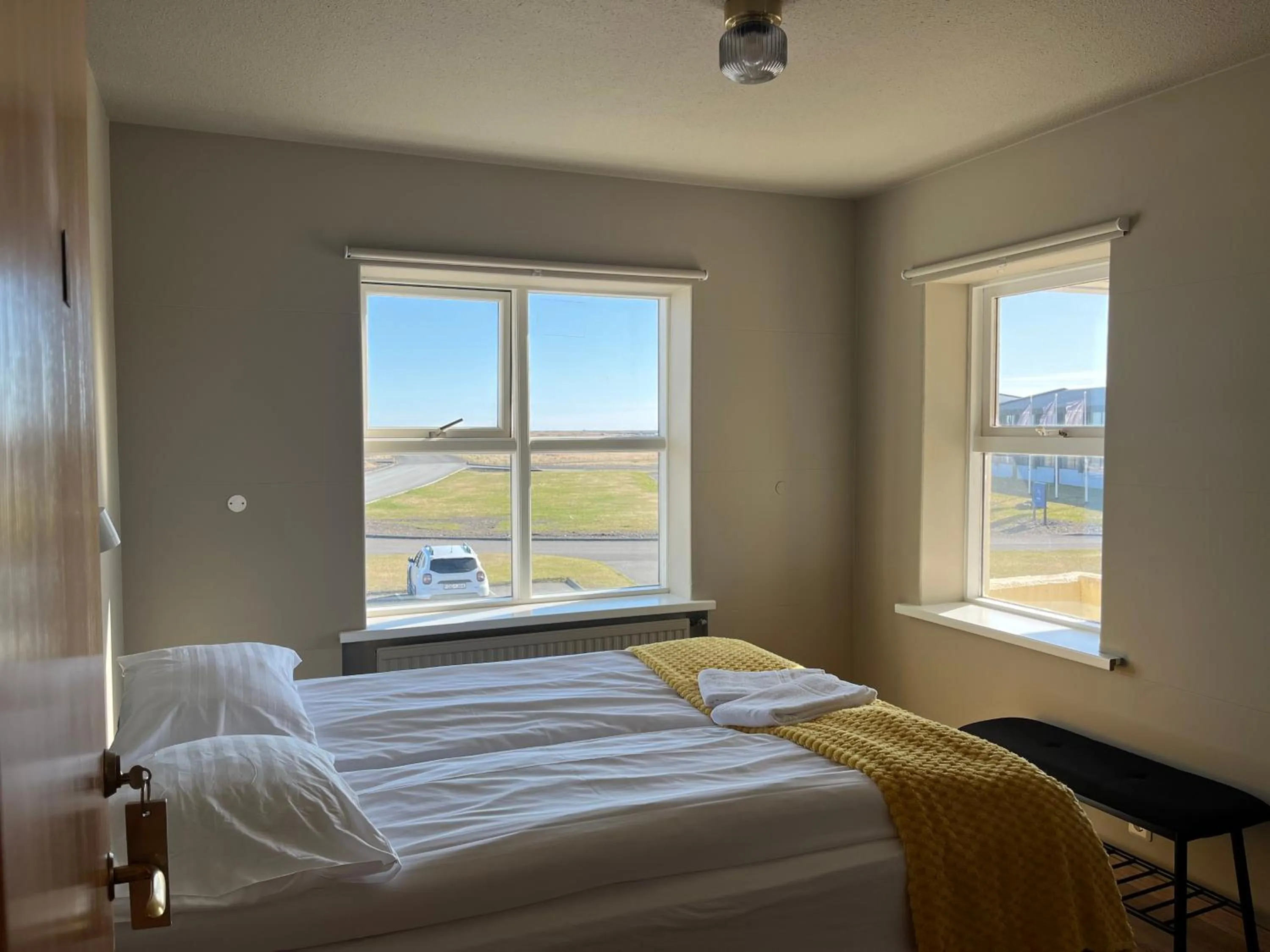 Bed in Guesthouse Hvammur by the Harbour